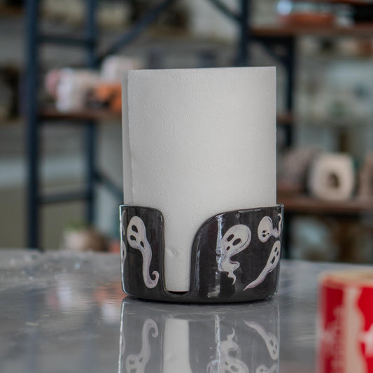 Ceramic Paper Towel Holder, Halloween Home Decor, Gothic Kitchen Decor
