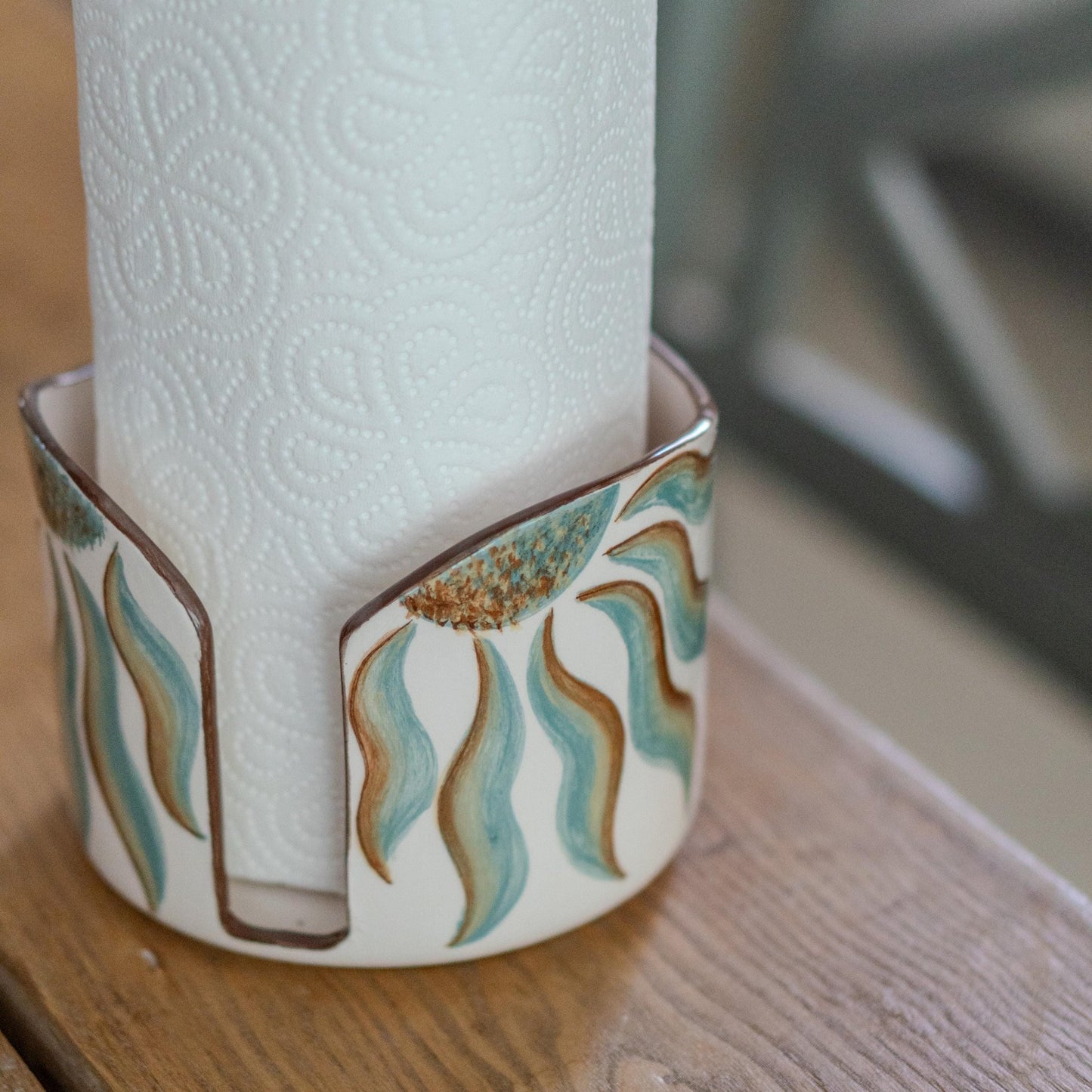 Ceramic Paper Towel Holder - Summer Decor, Kitchen Roll Holder, Bathroom Decor, Toilet Paper Holder