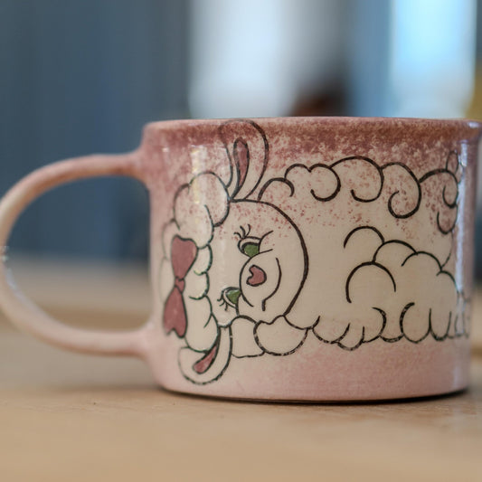 Cute Lamb Pottery Mug, Handmade Ceramic Coffee Mug, Animal Lover Gift