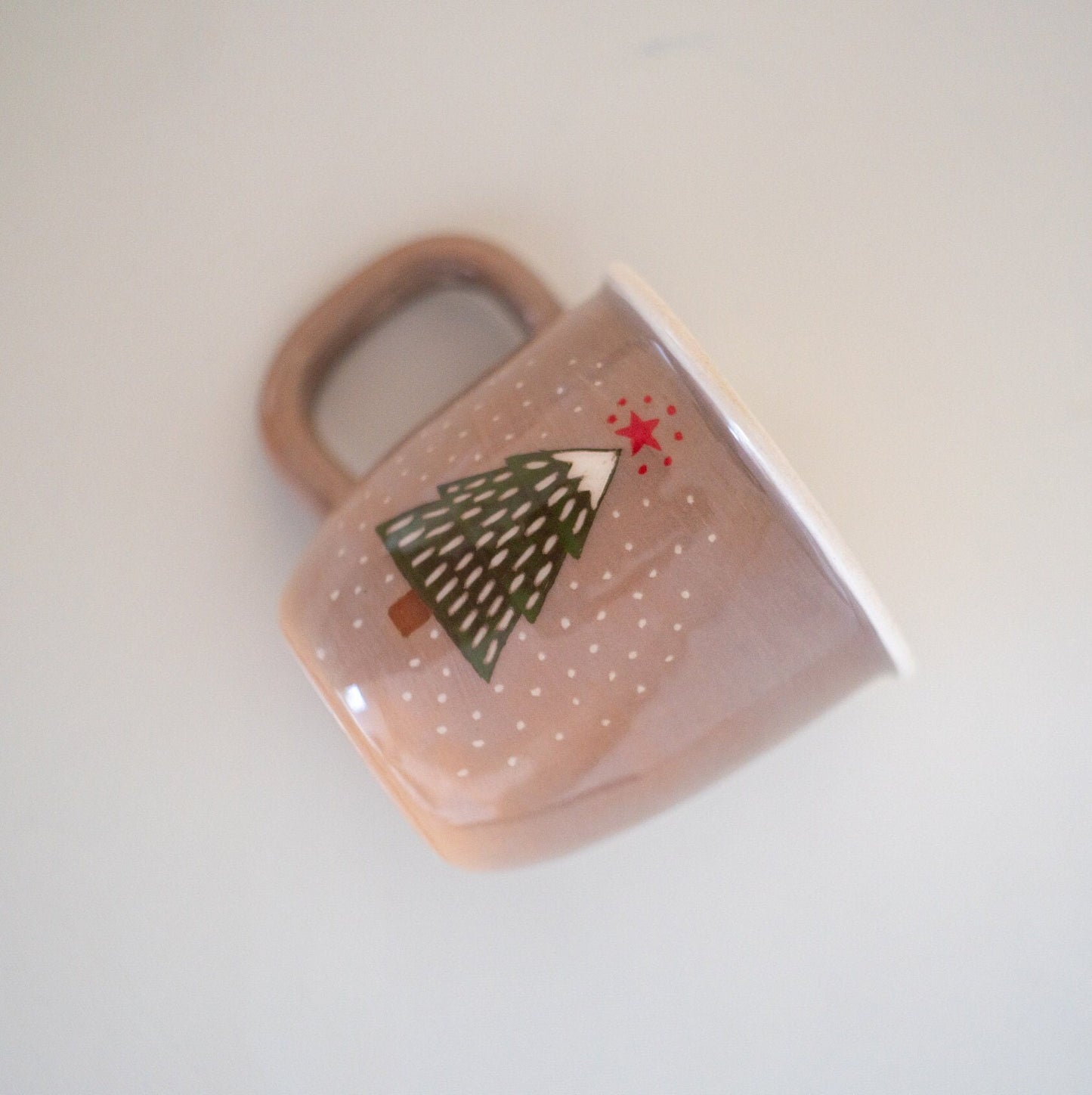 Christmas Coffee Mug - Handmade Ceramic Mug, Christmas Gift, Pottery Mug, New Year Tree