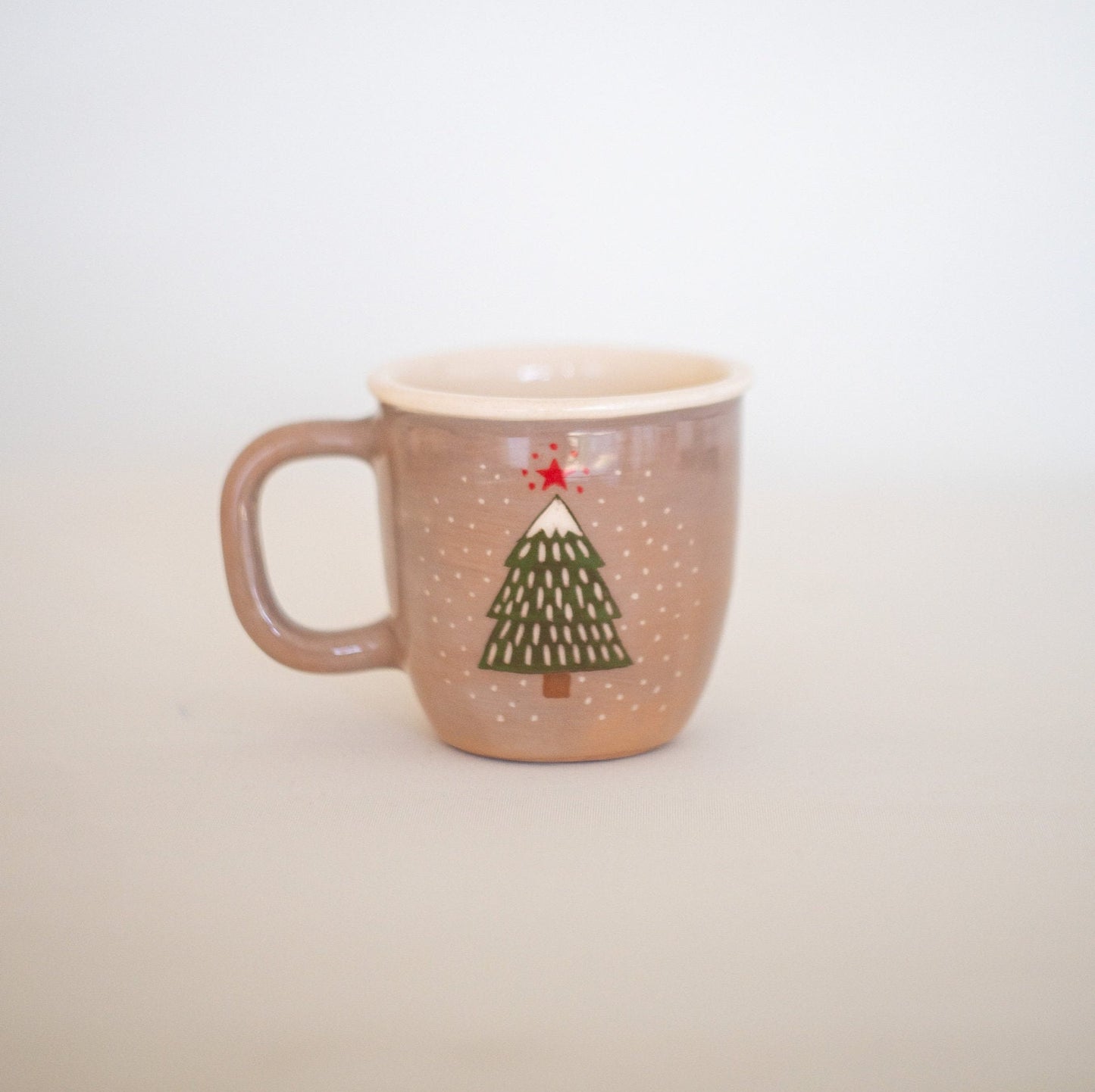 Christmas Coffee Mug - Handmade Ceramic Mug, Christmas Gift, Pottery Mug, New Year Tree