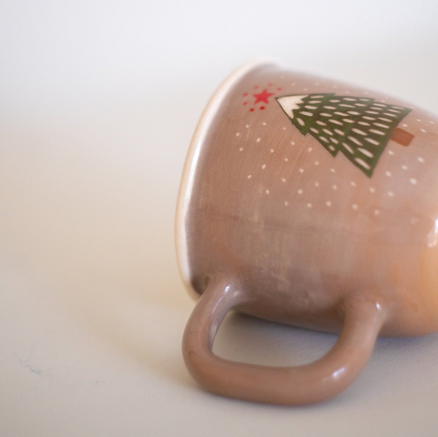 Christmas Coffee Mug - Handmade Ceramic Mug, Christmas Gift, Pottery Mug, New Year Tree