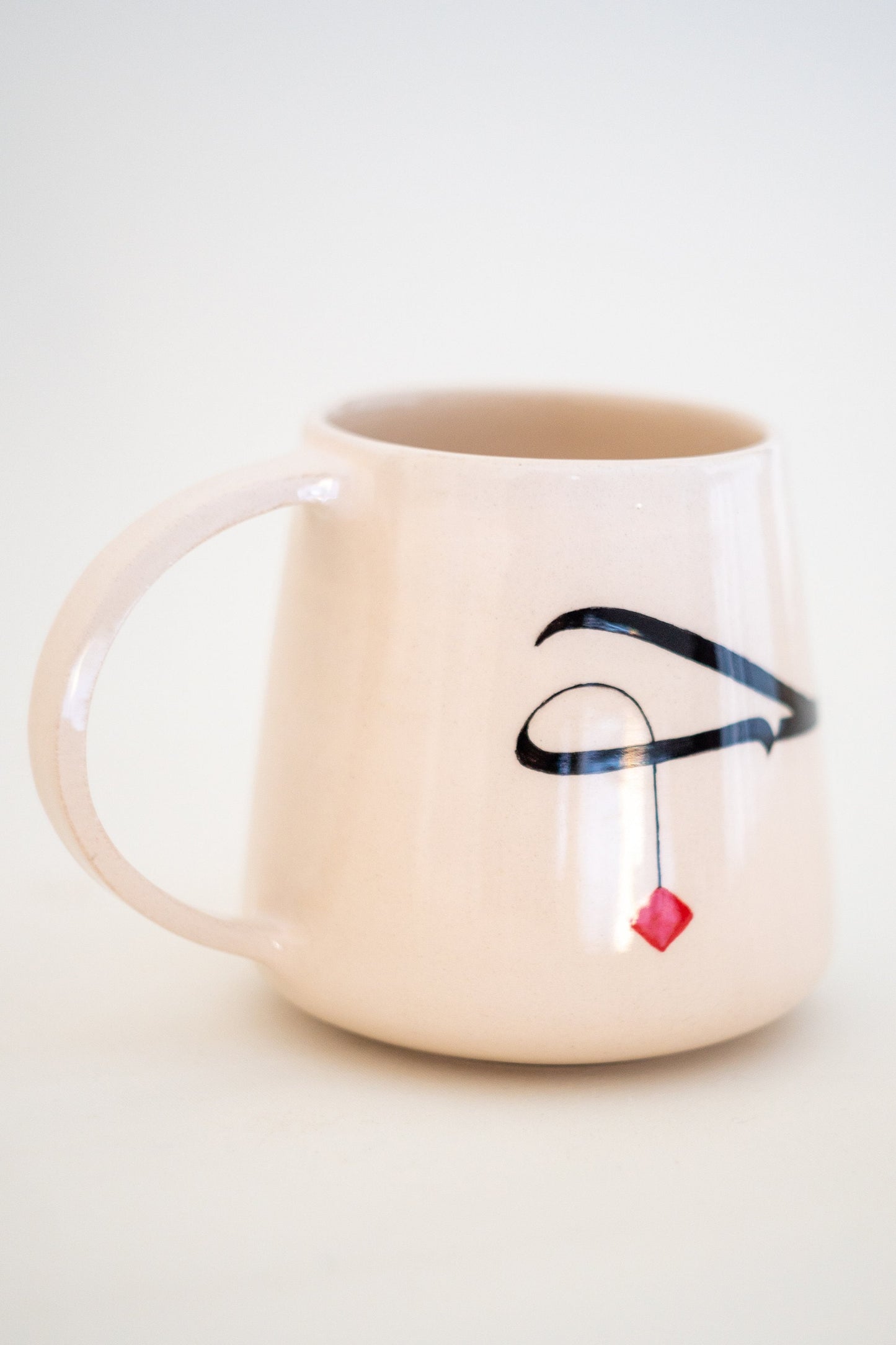 Pottery Mug - Ceramic Coffee Mug, Handmade Mug, Anniversary Gift, Arabic Calligraphy, Love Gift