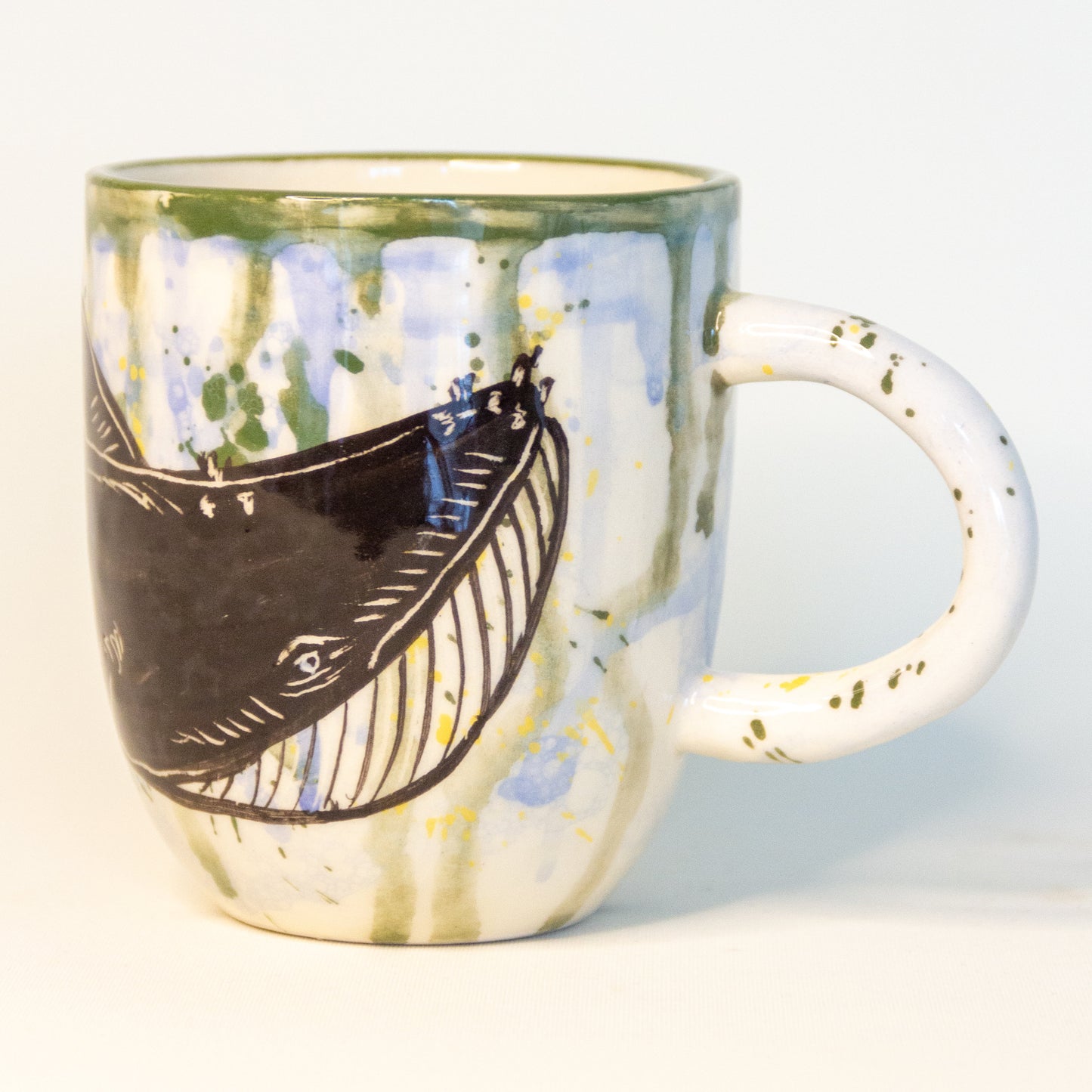 Whale Coffee Mug, Handmade Ceramic Mug, Pottery Coffee Mug
