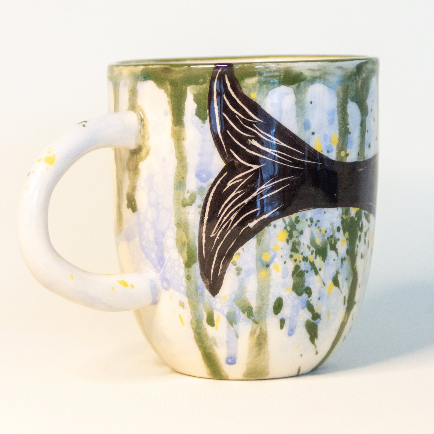 Whale Coffee Mug, Handmade Ceramic Mug, Pottery Coffee Mug