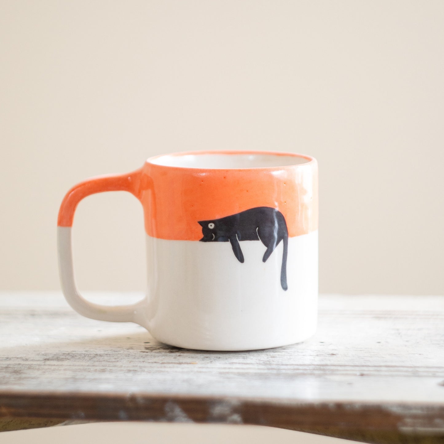 lazy cat mug