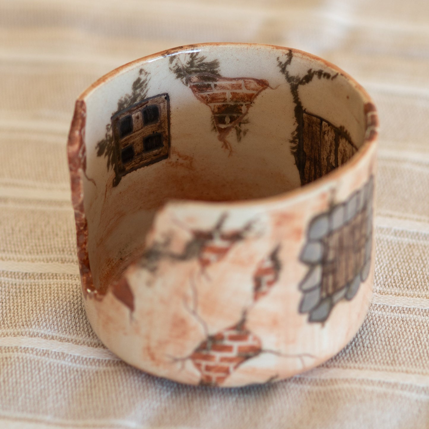 Rustic House Candleholder - Authentic Tealight Holder for Cozy Home Decor - Wrecks Ruin House, Halloween Gift Idea