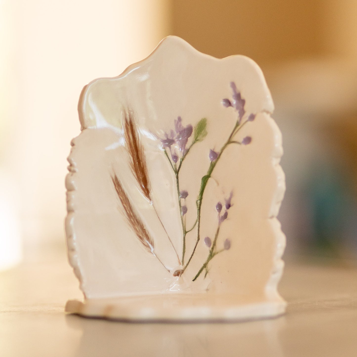Tea Light Holder - Dried Flowers, Authentic Tea Light Stand, Flower Home Decor
