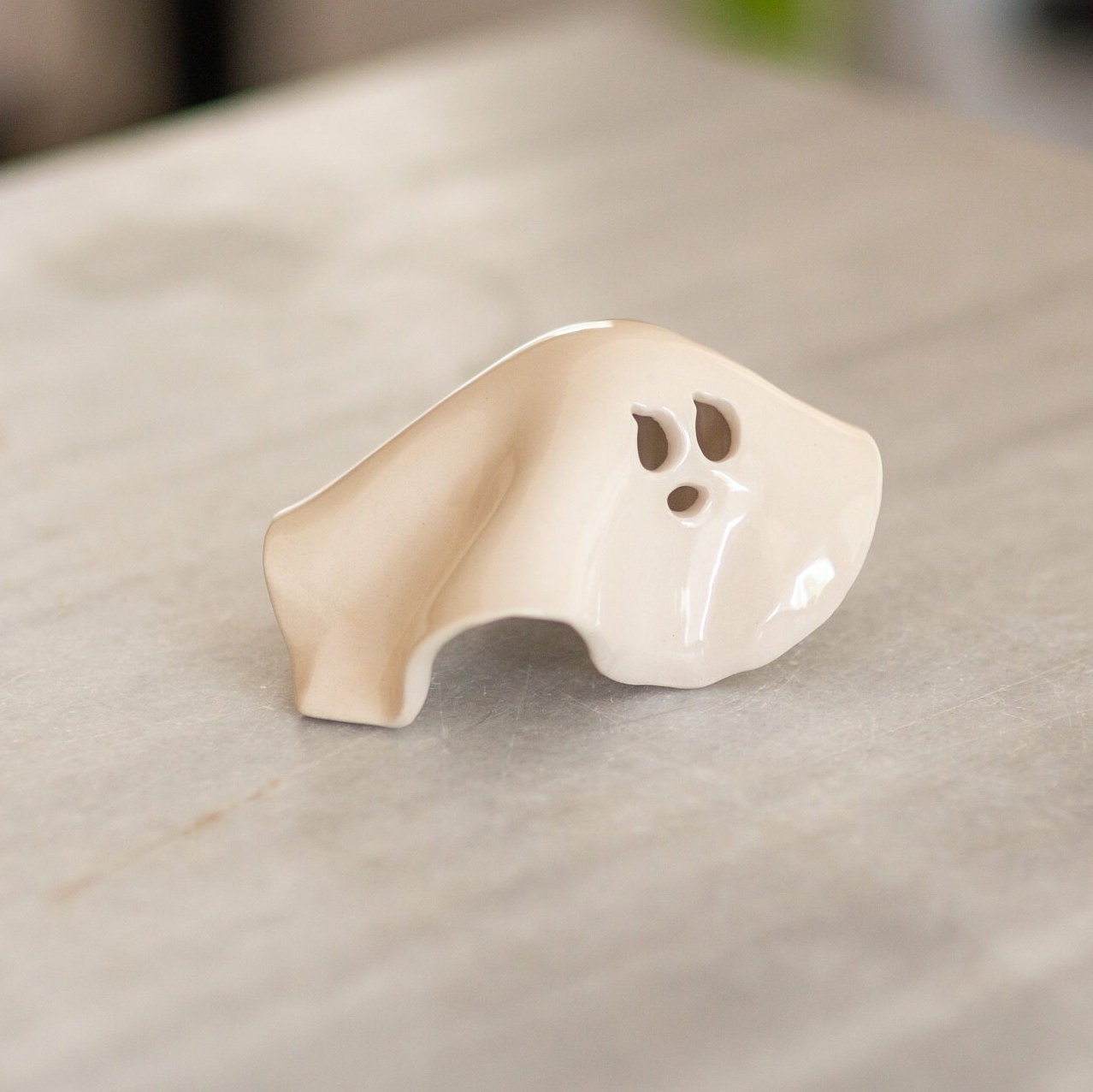 Baby Halloween, Ghost Incense Holder, Handmade Ceramic Candle Holder, Spooky Home Decor