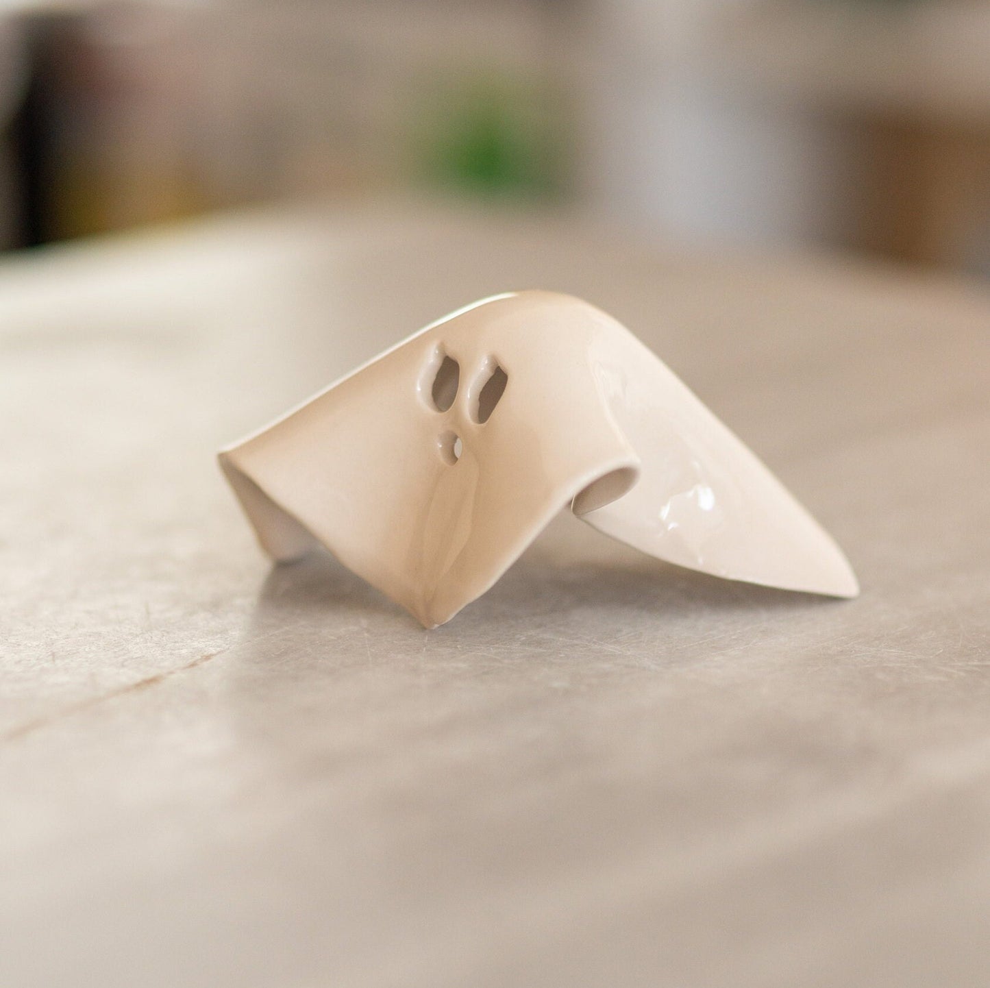 Baby Halloween, Ghost Incense Holder, Handmade Ceramic Candle Holder, Spooky Home Decor