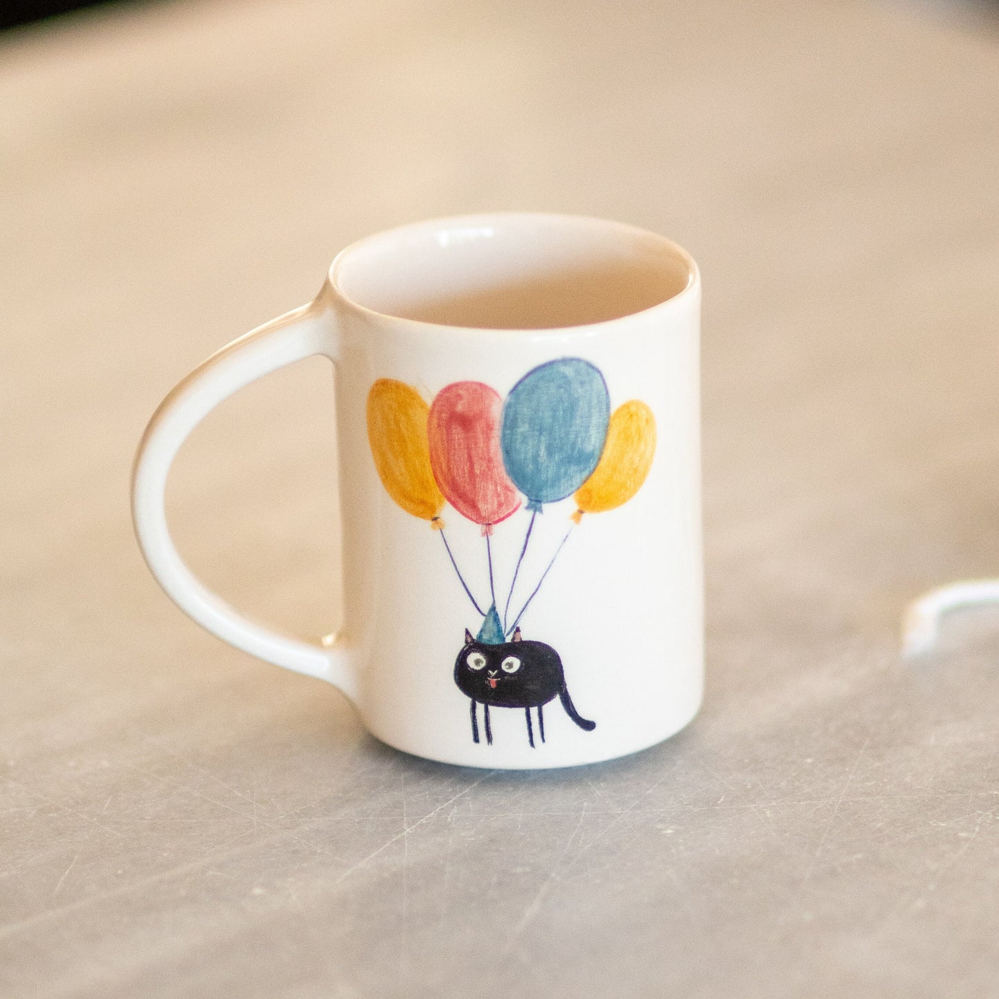 Black Cat Mug, Funny Coffee Mug, Cat Mom Gift Idea - Playful Ceramic Cup for Cat Lovers