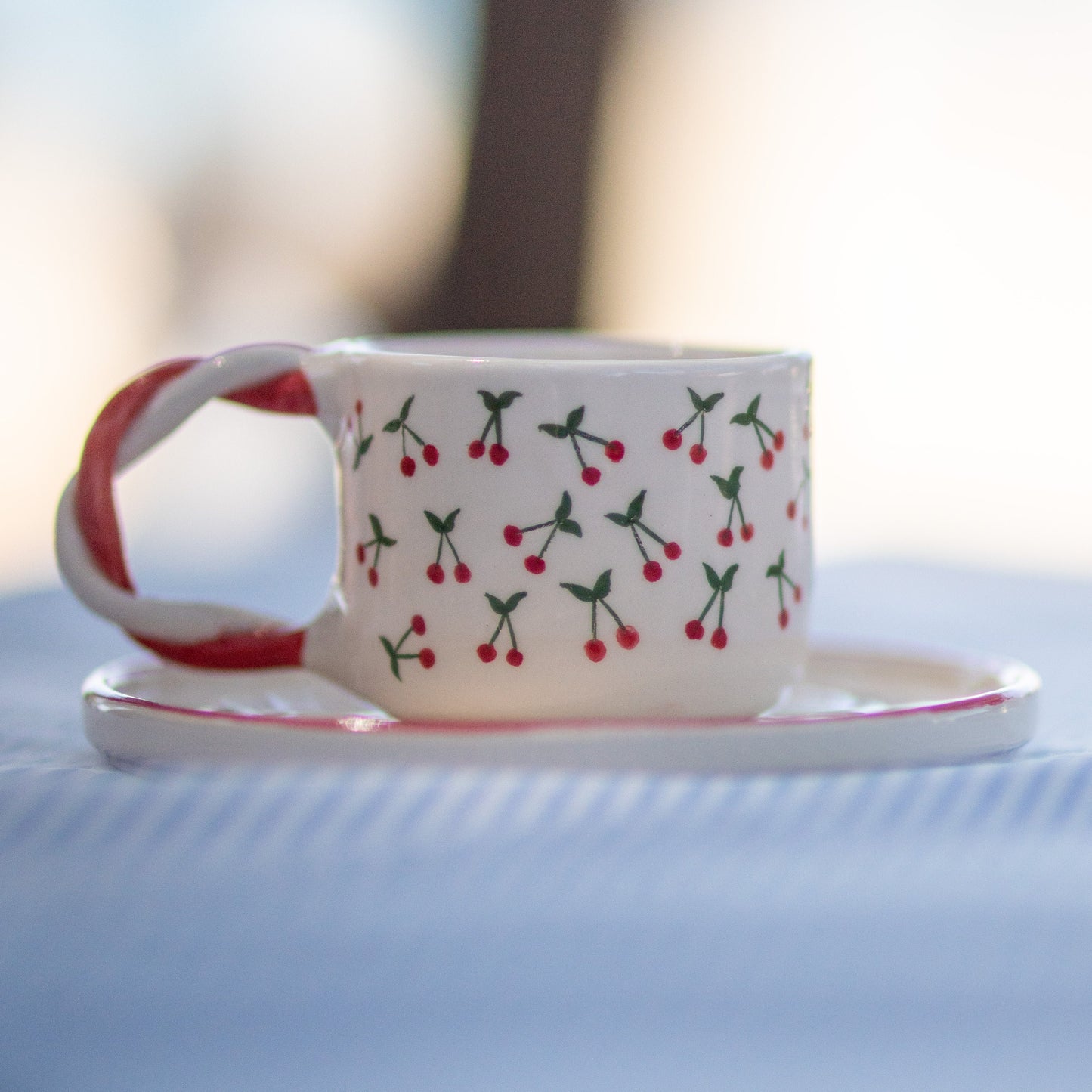 Cherry Mug, Espresso Cup, Handmade Coffee Cup, Turkish Coffee Cup