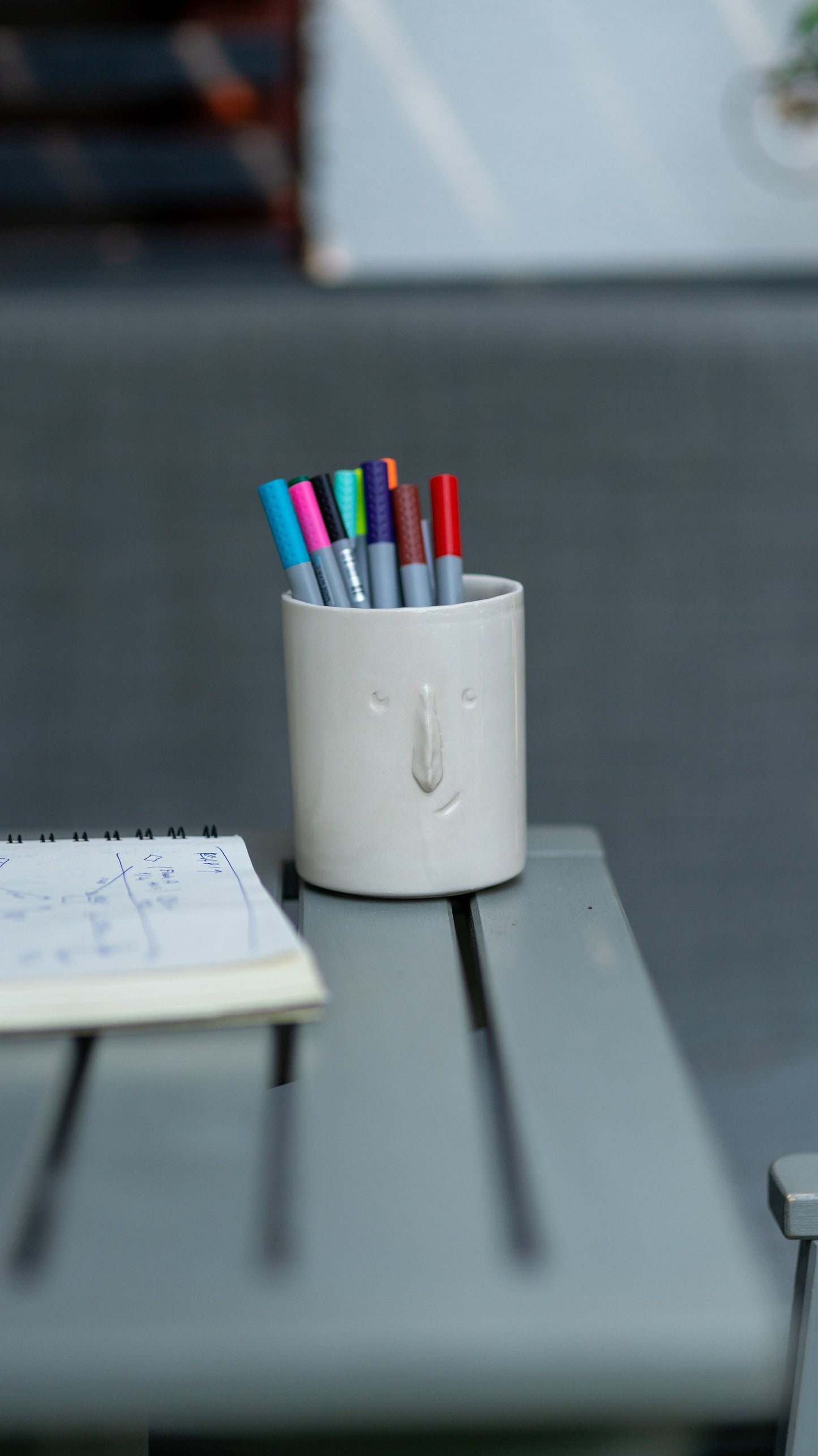 Pencil Holder, Handmade Ceramic Holder Box, Toothbrush Holder, Utensil Holder, Pencil Cup
