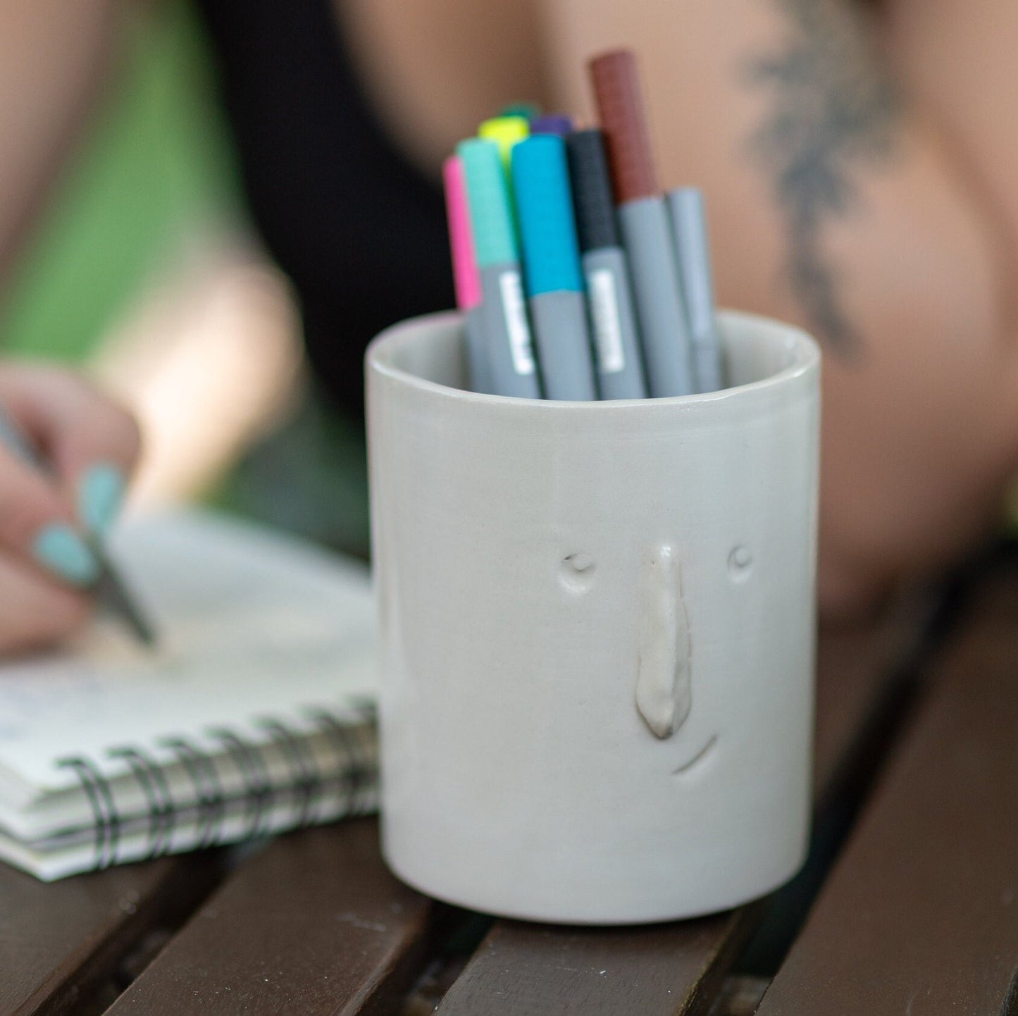 Pencil Holder, Handmade Ceramic Holder Box, Toothbrush Holder, Utensil Holder, Pencil Cup