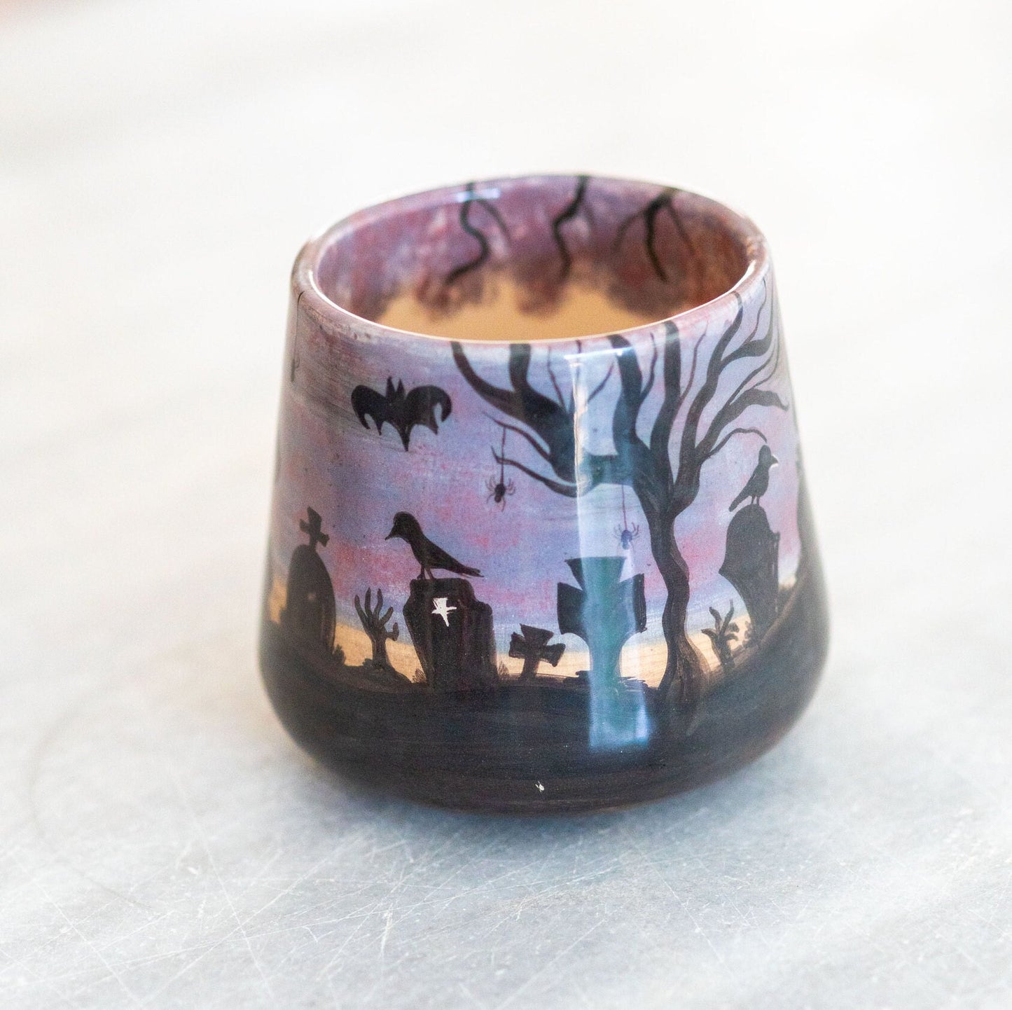 Spooky Mug, Halloween Gothic Mug, Ceramic Large Mug, Handmade Coffee Mug