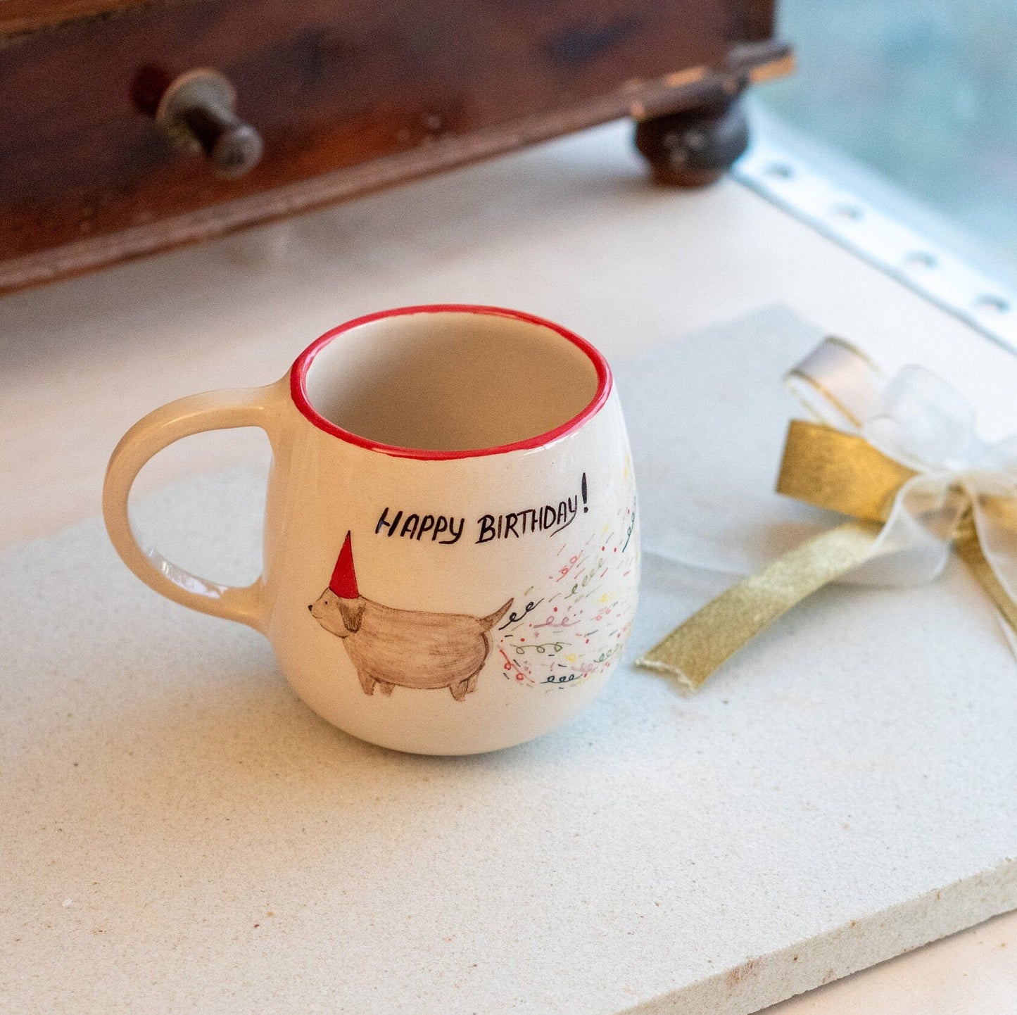 Personalized Birthday Gift Coffee Mug, Dog Lover Customized Gift, Custom Dog Mug