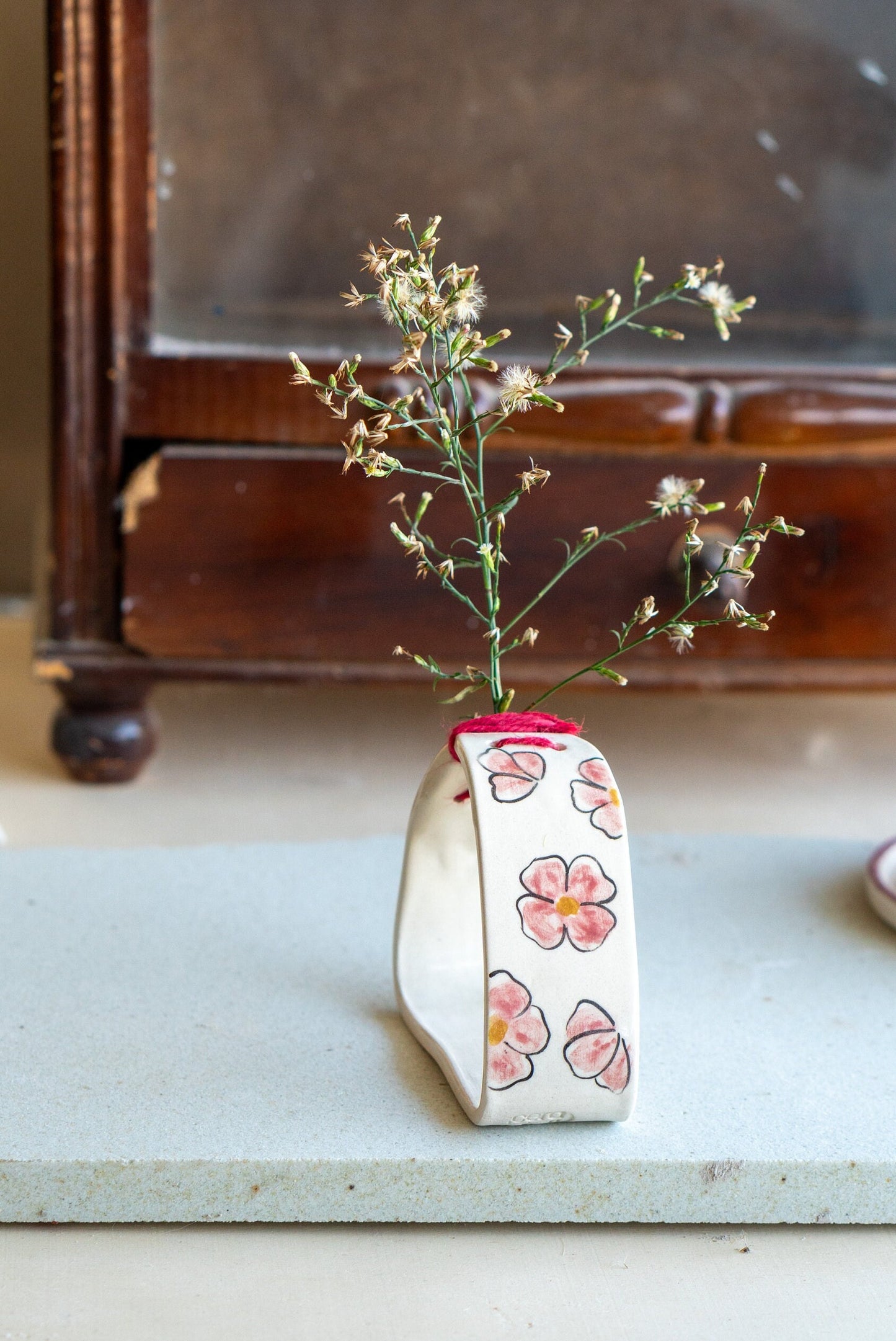 Ceramic Flower Vase - Pottery Vase, Ikebana Vase Handmade Home Decor, Wabi Sabi Decor