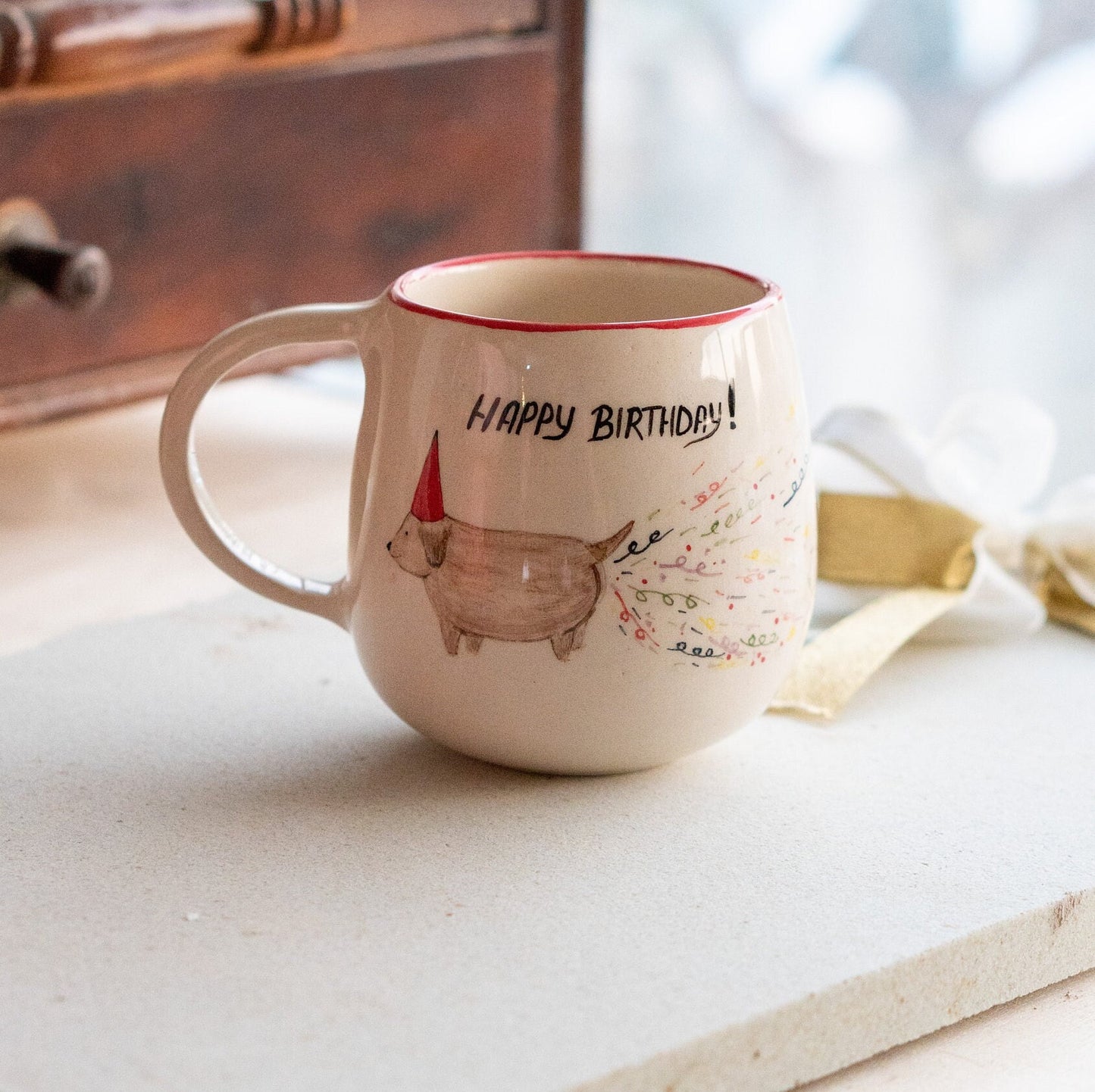 Personalized Birthday Gift Coffee Mug, Dog Lover Customized Gift, Custom Dog Mug