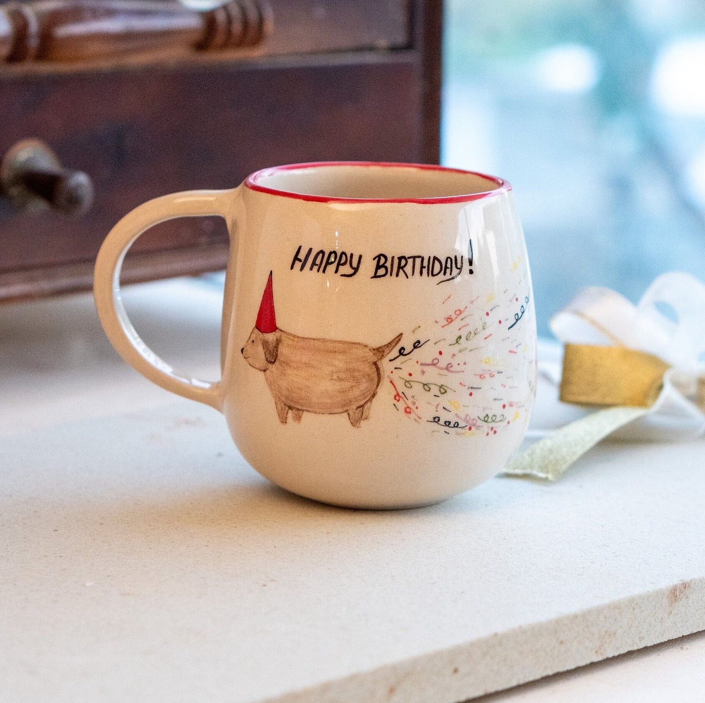 Personalized Birthday Gift Coffee Mug, Dog Lover Customized Gift, Custom Dog Mug