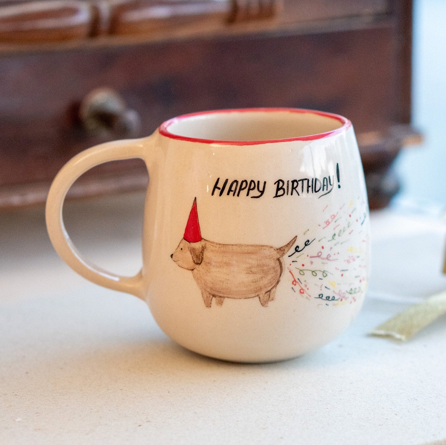 Personalized Birthday Gift Coffee Mug, Dog Lover Customized Gift, Custom Dog Mug