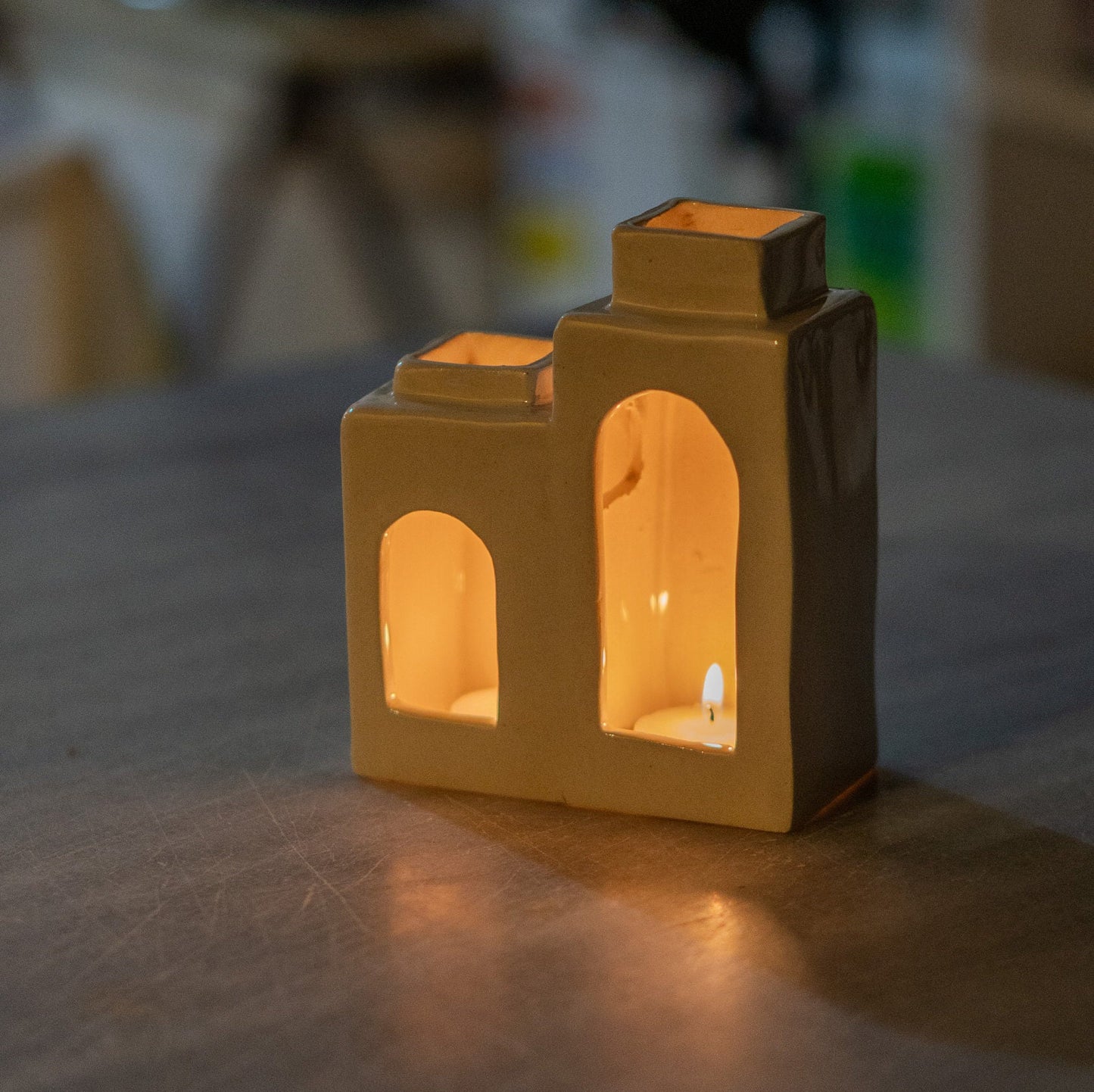 Ceramic Tea Light Holder, Handmade Home Decor, Unique Candle Holder