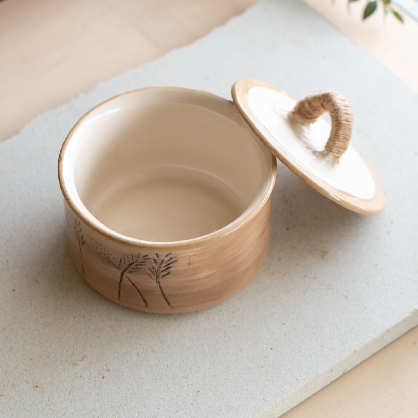 Ceramic Pot with Lid - Multipurpose Storage Box