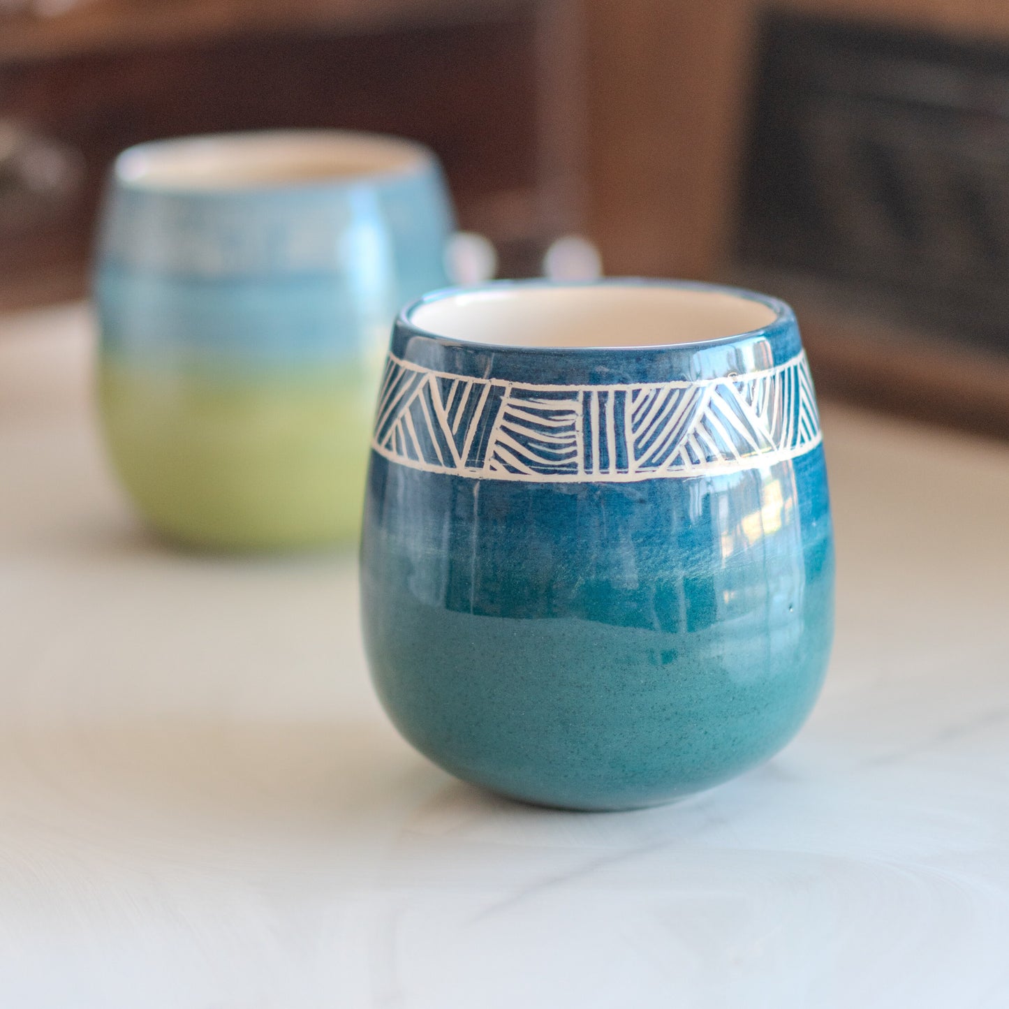 Ceramic Cup Wine Tumbler, Handmade Coffee Mug, Pottery Wine Cup