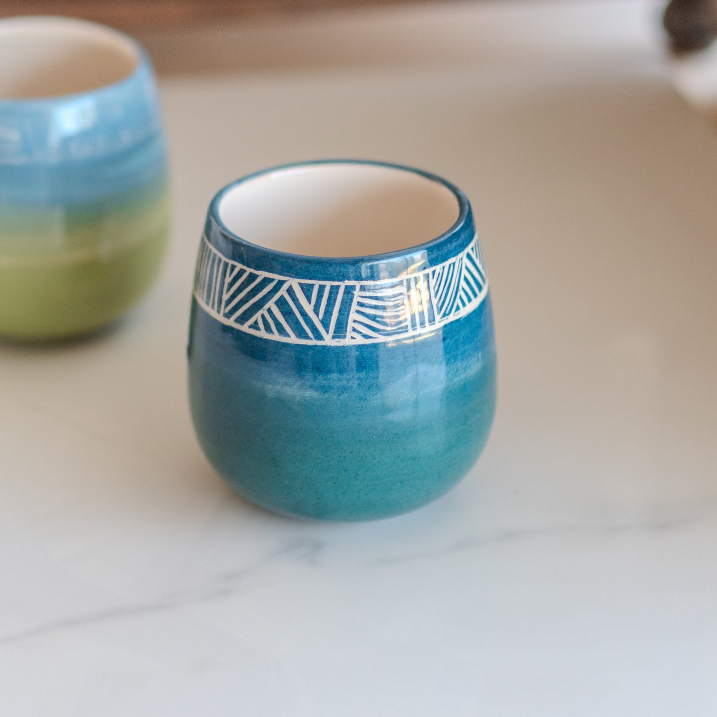 Ceramic Cup Wine Tumbler, Handmade Coffee Mug, Pottery Wine Cup