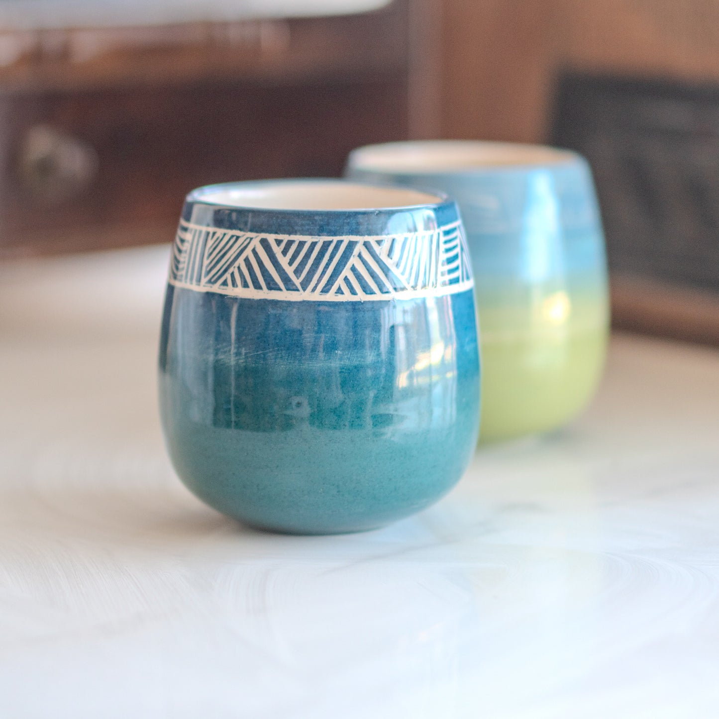 Ceramic Cup Wine Tumbler, Handmade Coffee Mug, Pottery Wine Cup