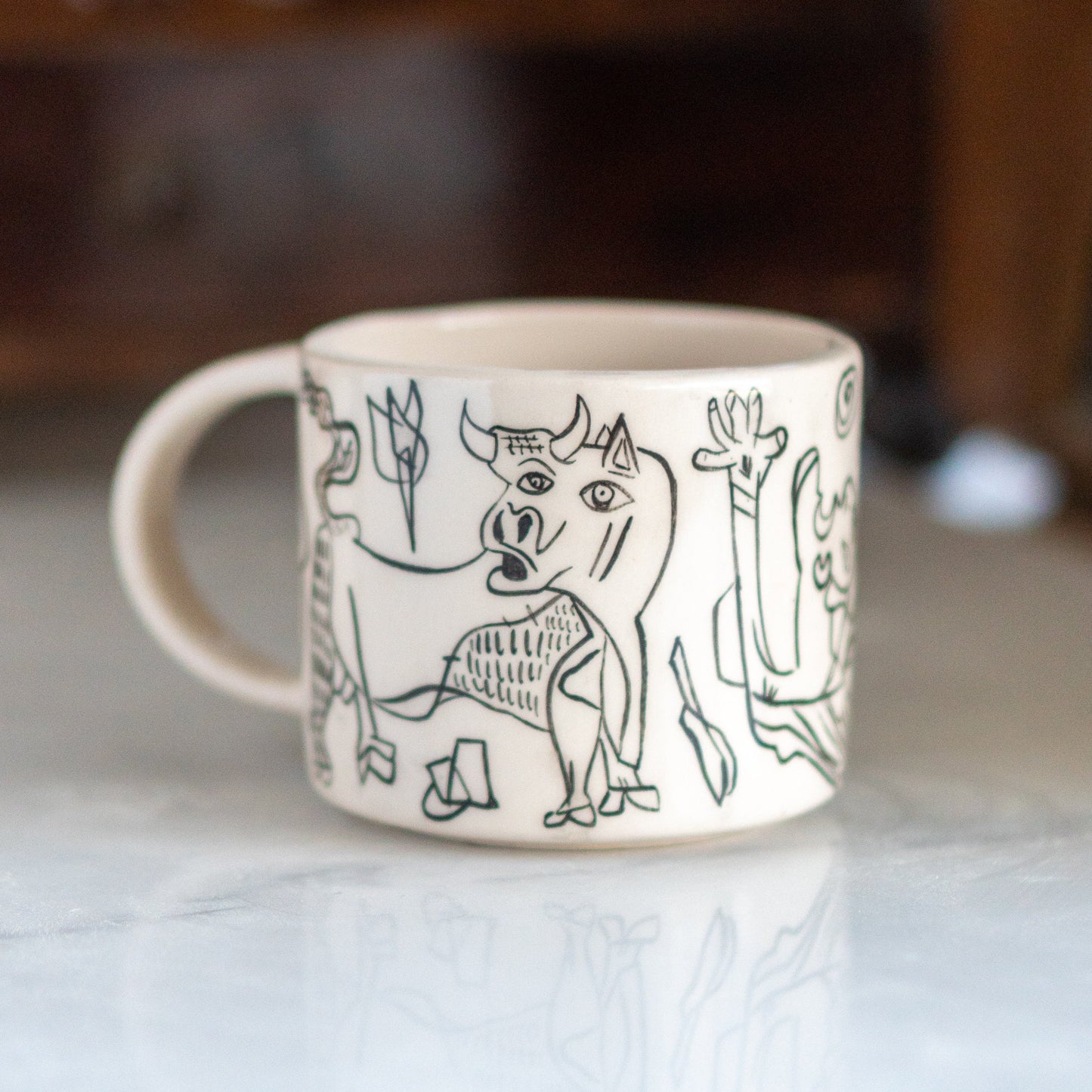 Picasso Guernica - Handmade Ceramic Mug, Pottery Mug, Art Lover Gift