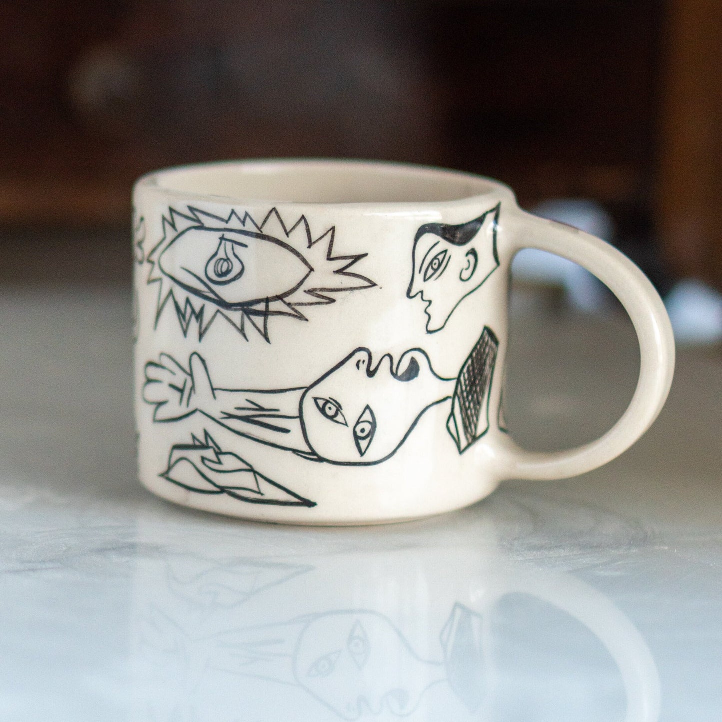 Picasso Guernica - Handmade Ceramic Mug, Pottery Mug, Art Lover Gift