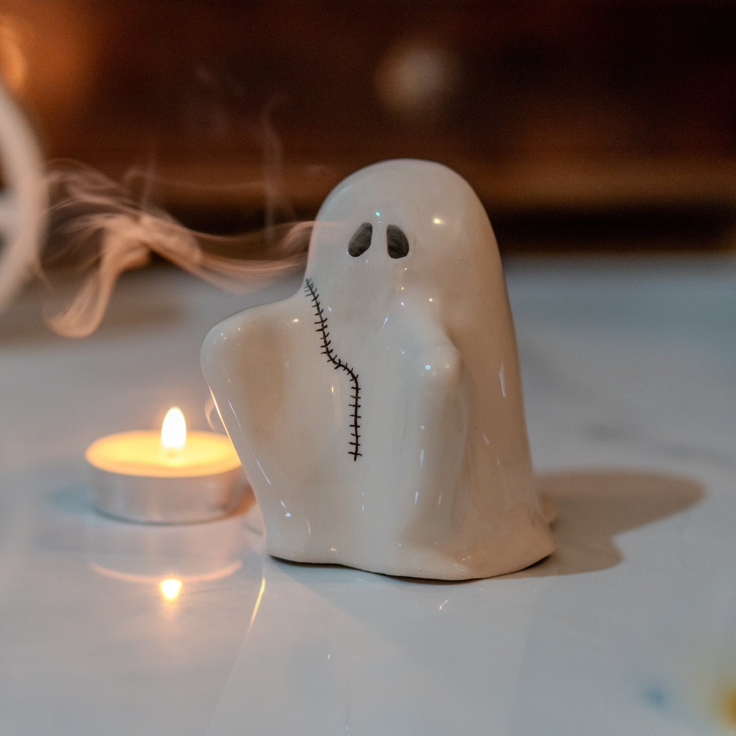 Halloween Ghost, Handmade Halloween Decor Incense Holder, Spooky Home Decor