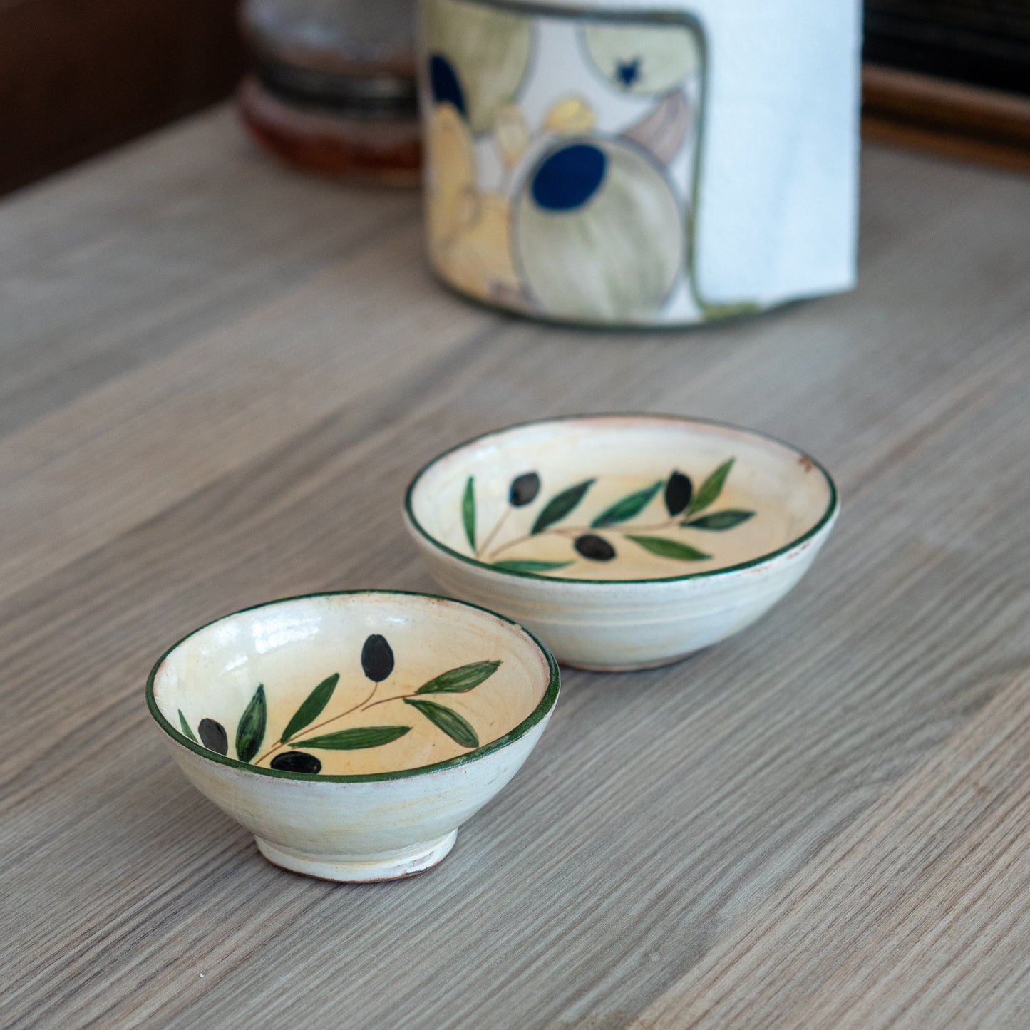 Olive Dish Set - Handmade Breakfast Bowl, Ceramic Pottery Plate, Housewarming Gift, Plate Set