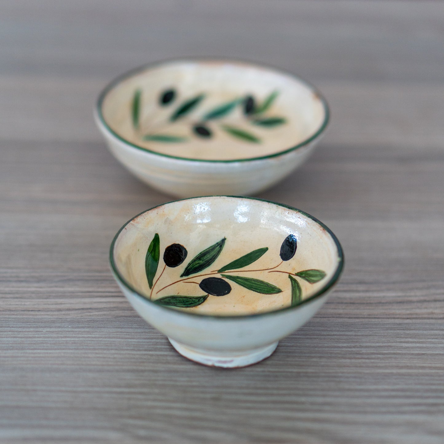 Olive Dish Set - Handmade Breakfast Bowl, Ceramic Pottery Plate, Housewarming Gift, Plate Set