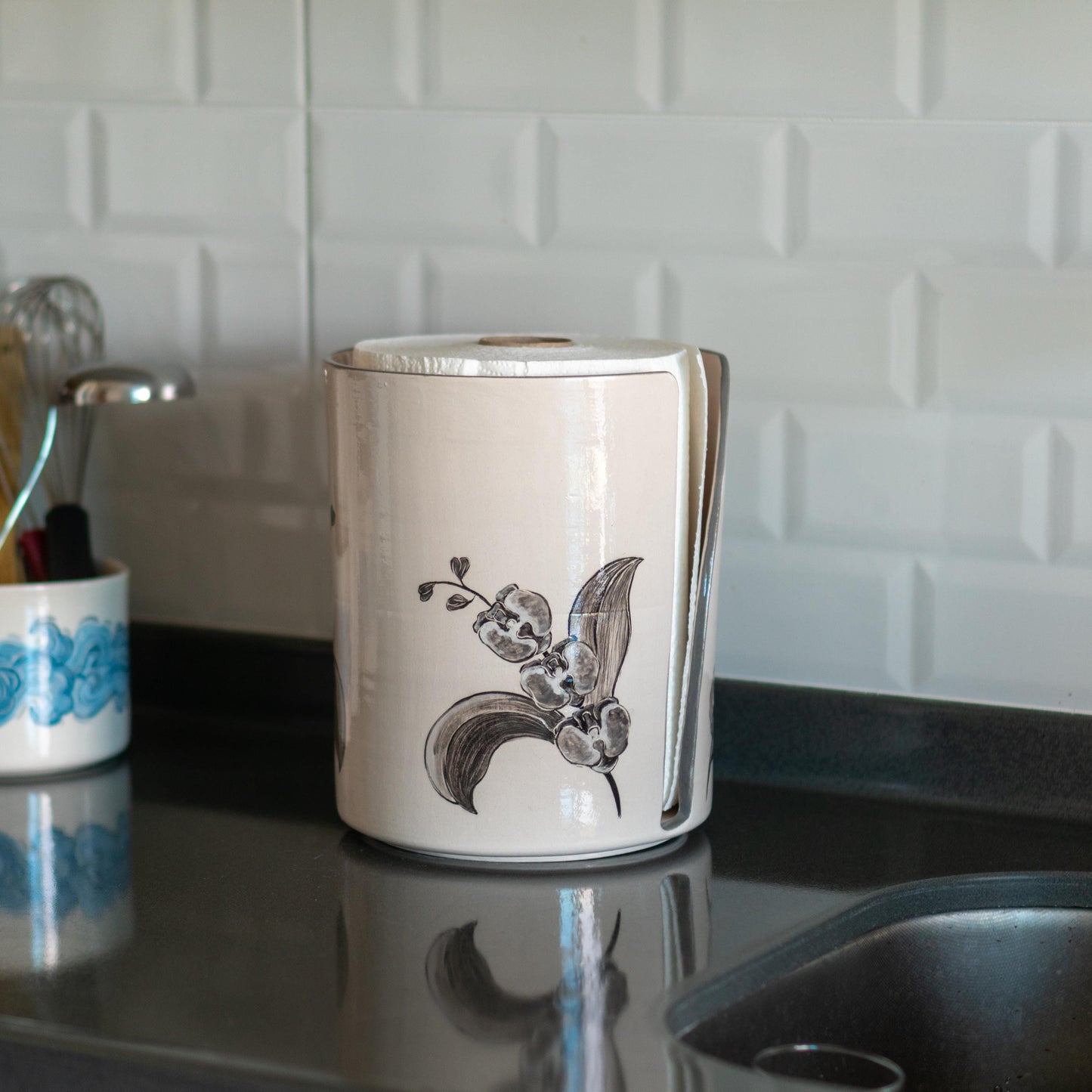 Orchids Theme Paper Towel Holder