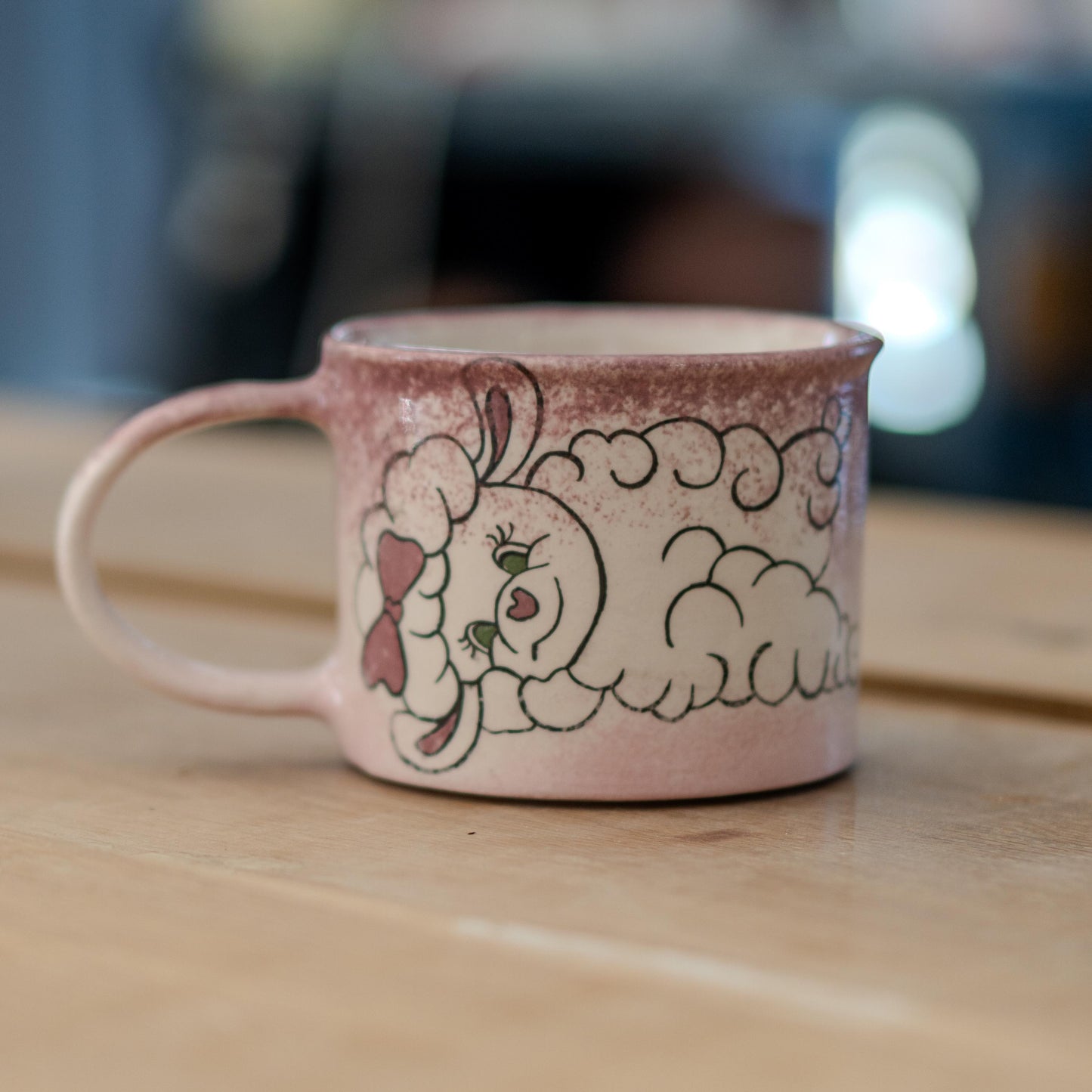 Cute Lamb Pottery Mug, Handmade Ceramic Coffee Mug, Animal Lover Gift
