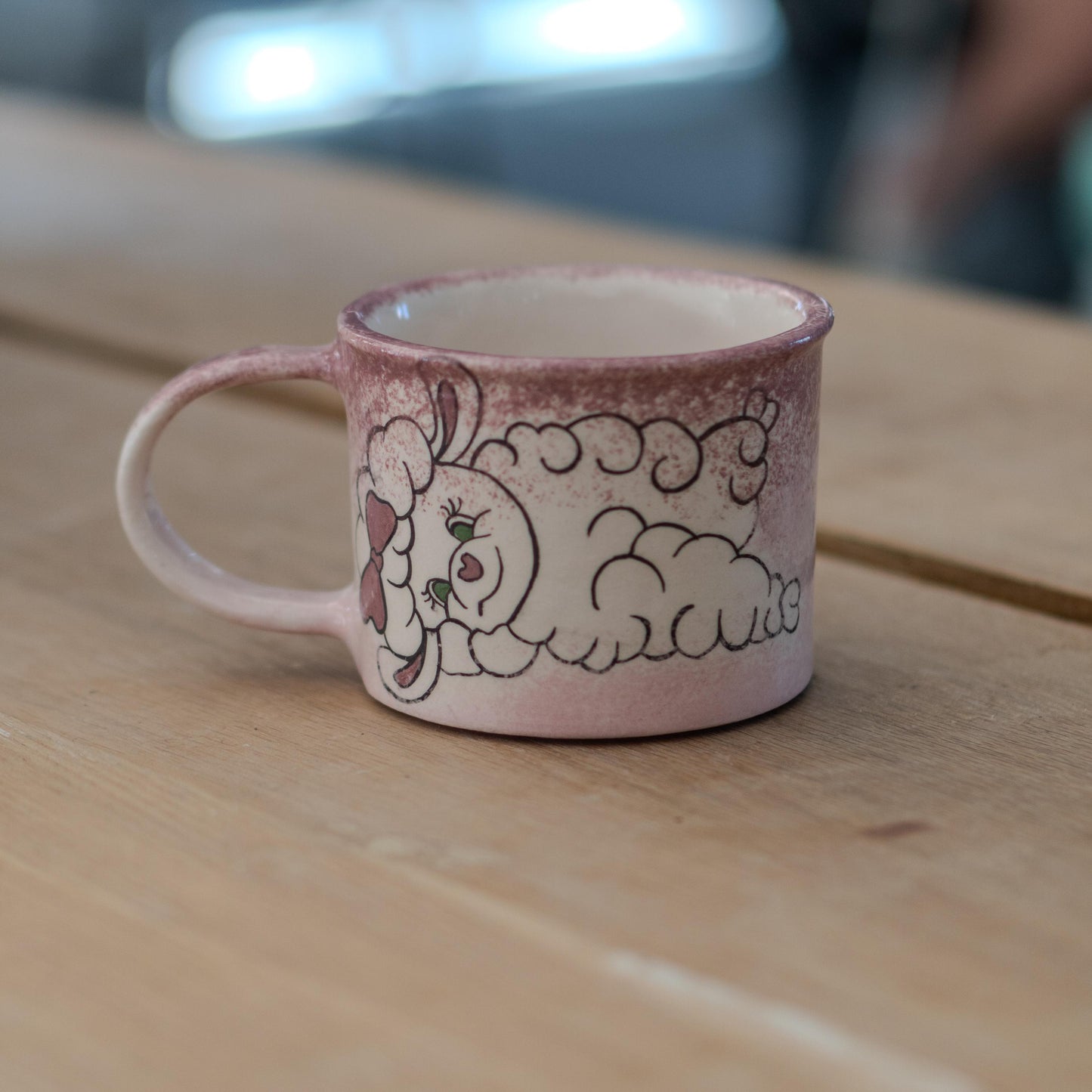 Cute Lamb Pottery Mug, Handmade Ceramic Coffee Mug, Animal Lover Gift