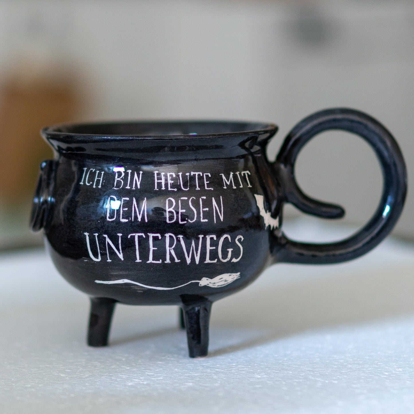 Cauldron Mug - Custom Coffee Mug, Handmade Pottery Halloween Mug