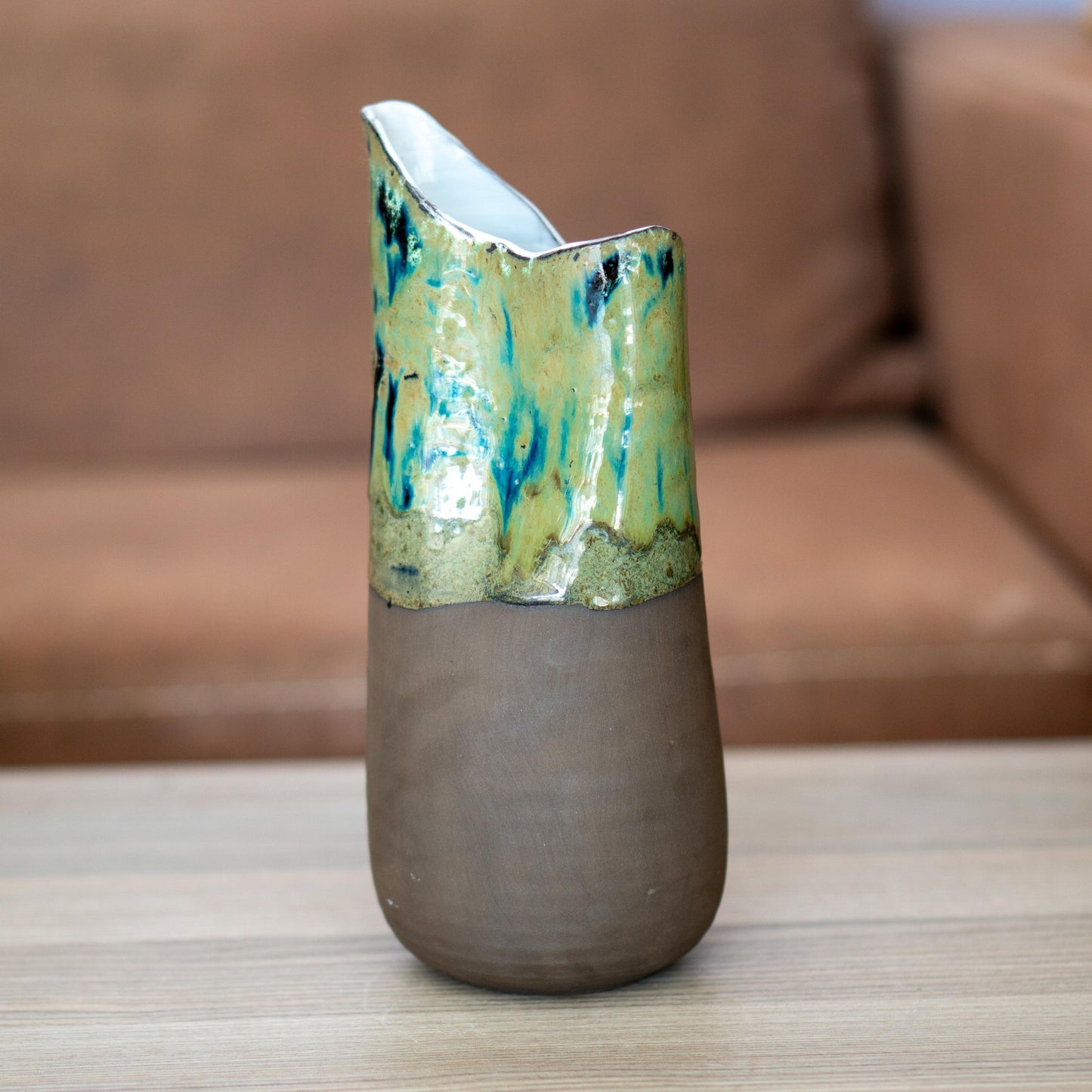 Ceramic Decanter - Wine Carafe Jug, Handmade Pottery Bottle