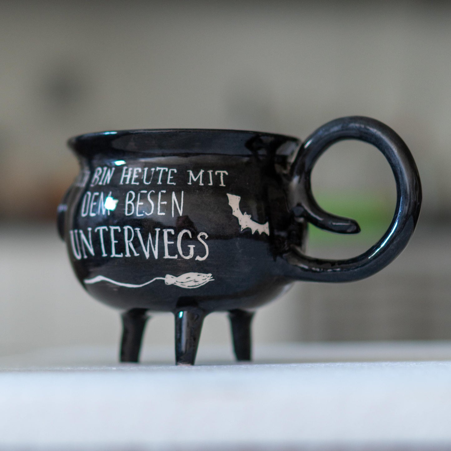 Cauldron Mug - Custom Coffee Mug, Handmade Pottery Halloween Mug