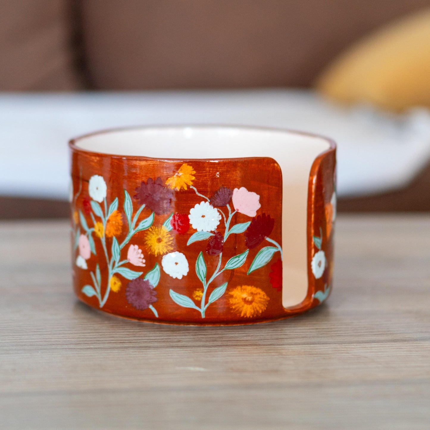 Paper Towel Holder - Floral Kitchen Decor, Paper Roll Holder, Paper Roll Holder Countertop