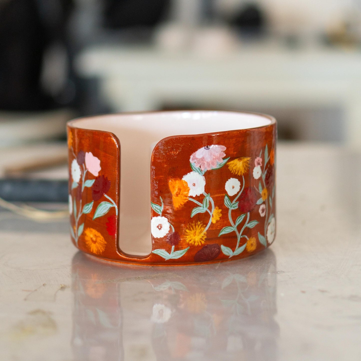 Paper Towel Holder - Floral Kitchen Decor, Paper Roll Holder, Paper Roll Holder Countertop