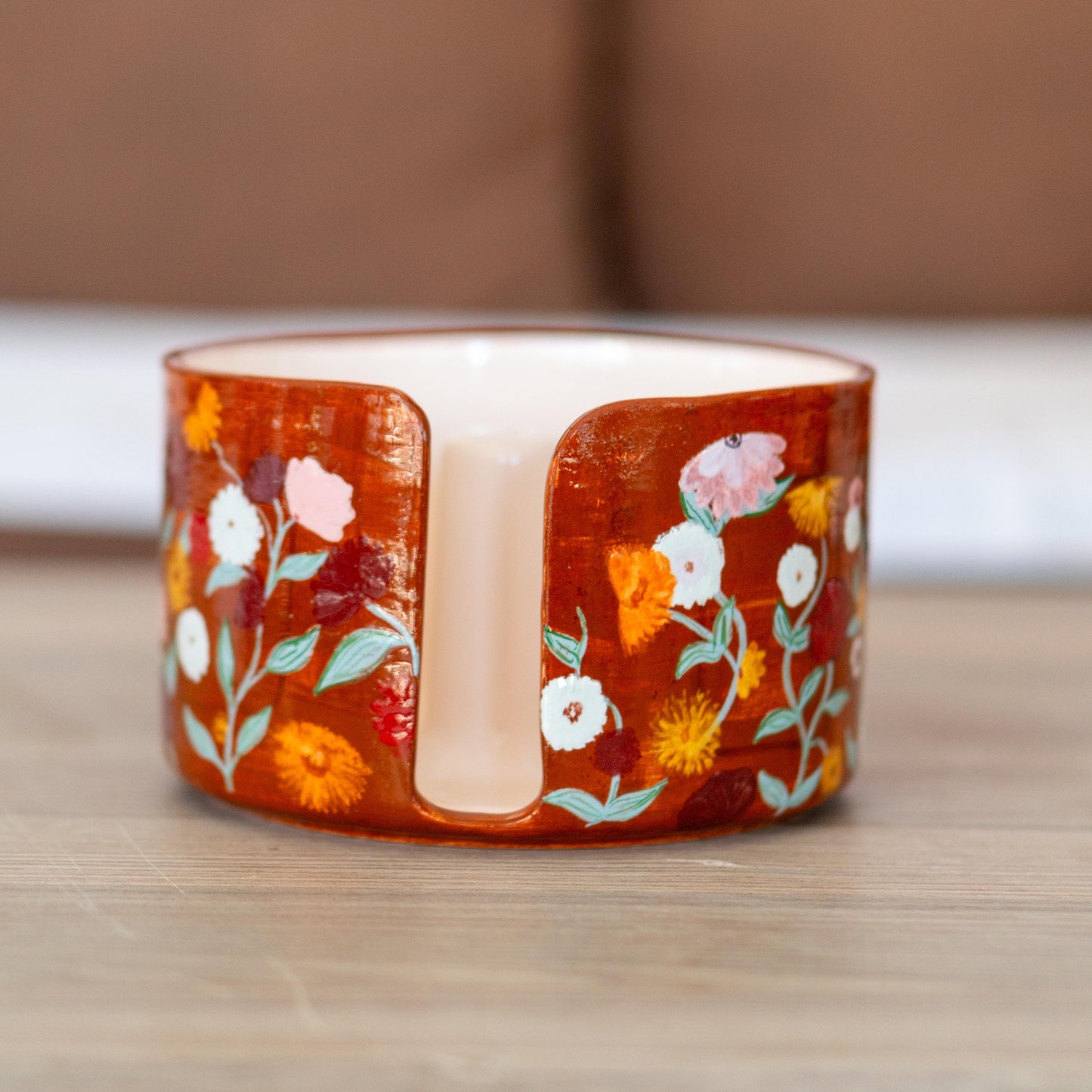 Paper Towel Holder - Floral Kitchen Decor, Paper Roll Holder, Paper Roll Holder Countertop