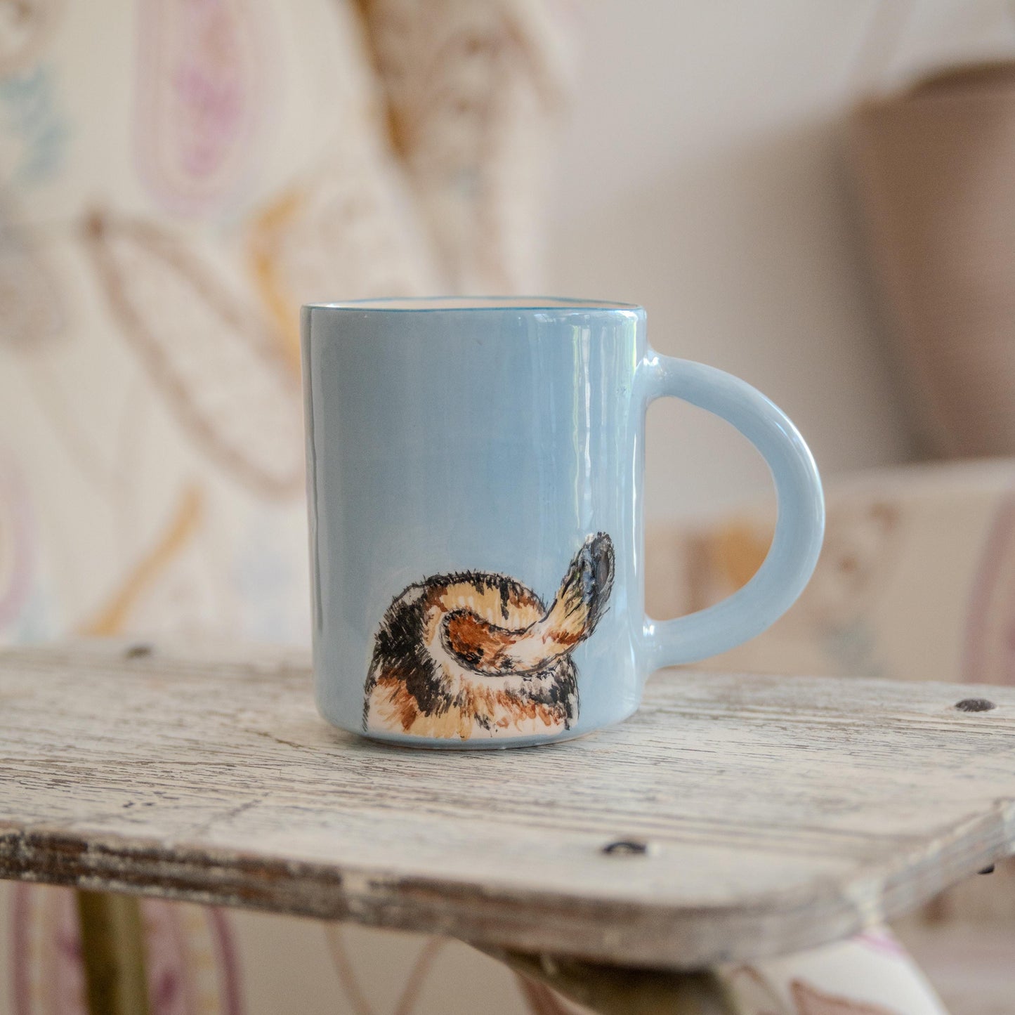 Handmade Calico Cat Mug: Whimsical Ceramic Coffee Cup
