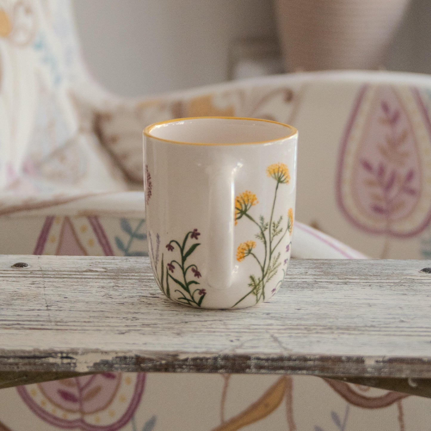 Handmade Floral Ceramic Mug: Birth Flower Tea Cup