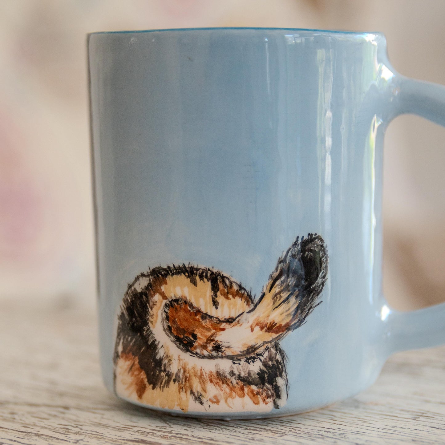 Handmade Calico Cat Mug: Whimsical Ceramic Coffee Cup