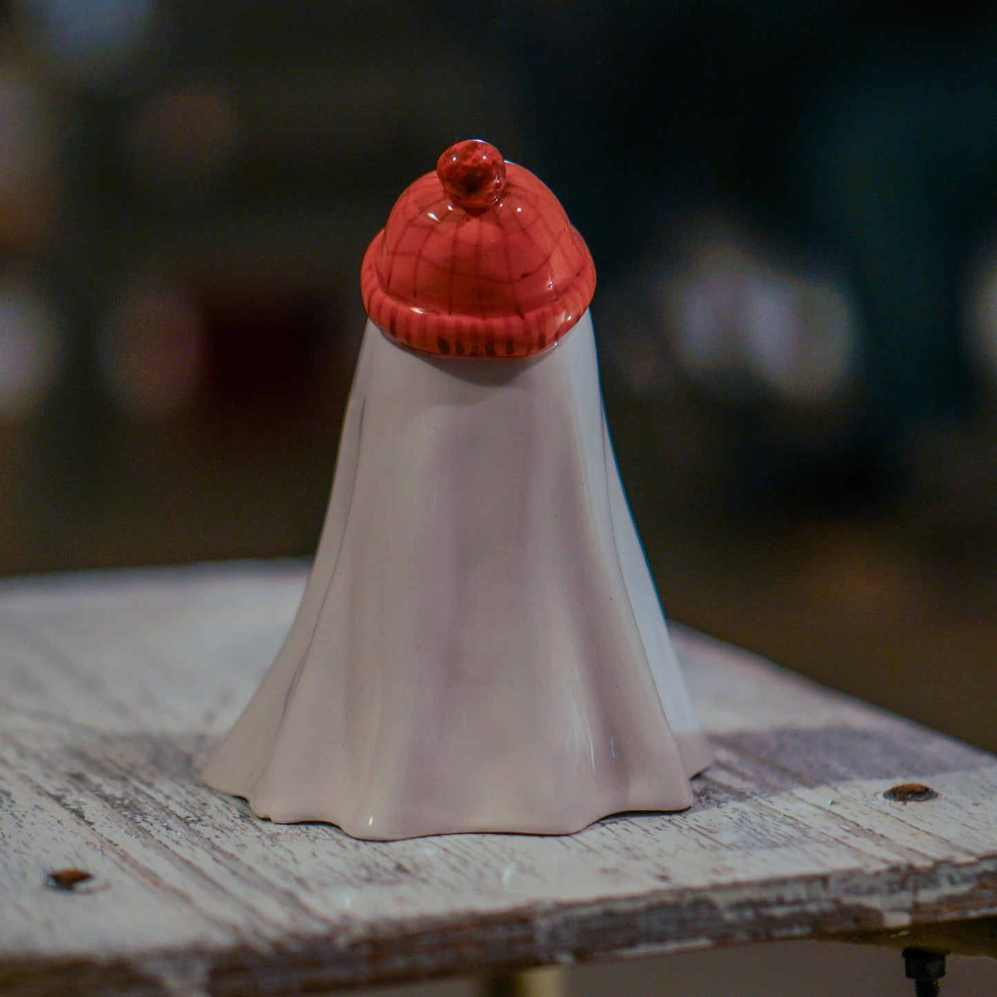 Handmade Ceramic Ghost Incense Holder: Whimsical Halloween Decor