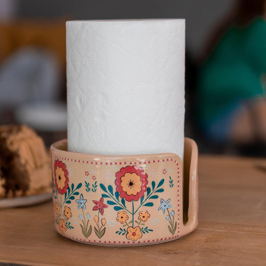Paper Towel Holder Countertop, Fall Theme Kitchen Decor, Ceramic Paper Roll Holder, Toilet Paper Holder
