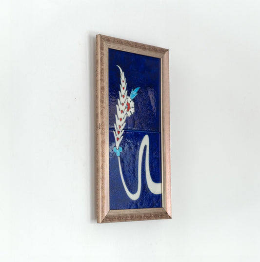 Wall Art Handmade Calligraphy and Flower, Stone Tile Home Decor, Wall Decor