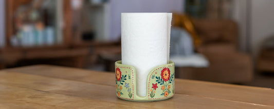 Perfect Choice for Fall and Summer Decor: Floral Paper Towel Holder - CeraBien